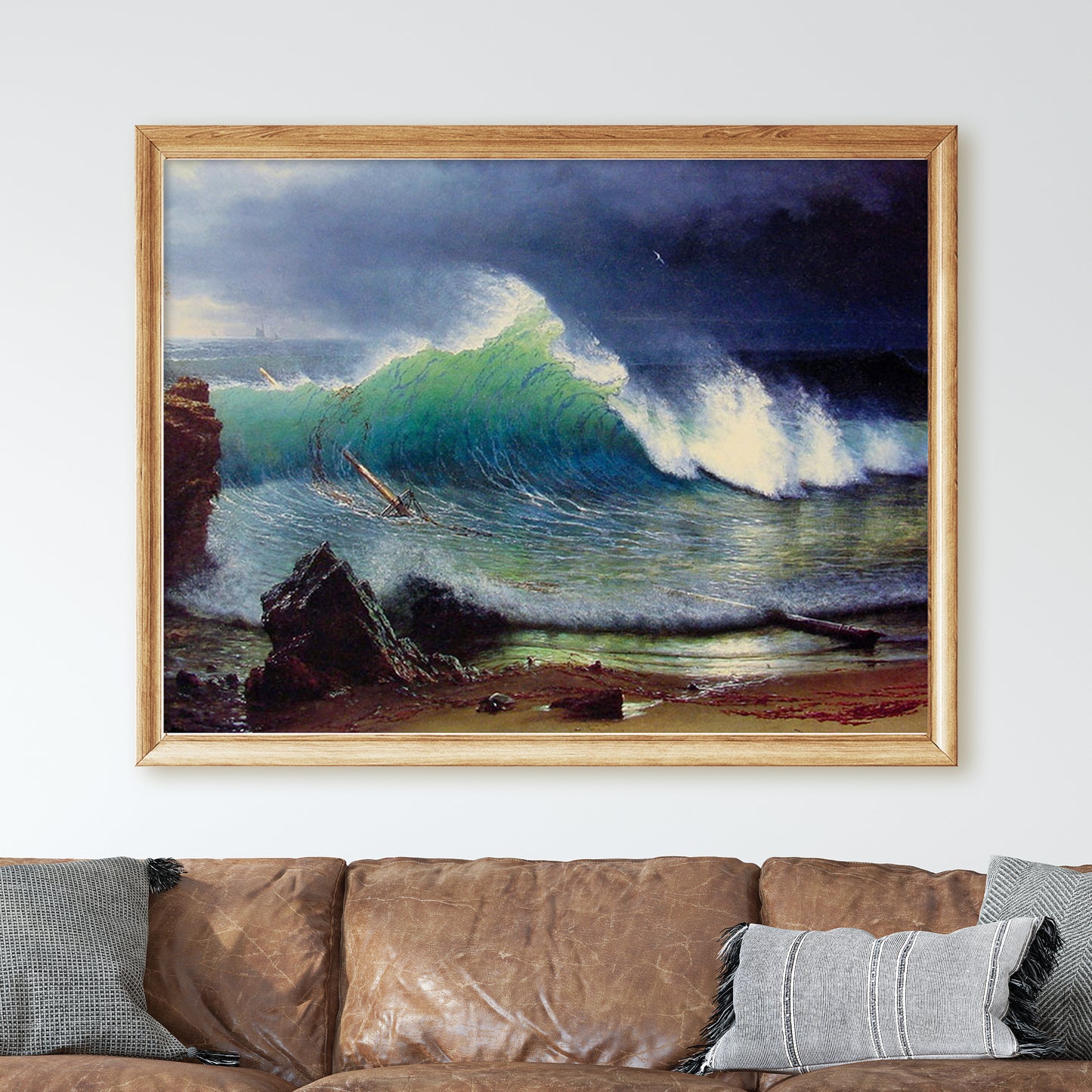 The Shore of the Turquoise Sea (1878) by Albert Bierstadt