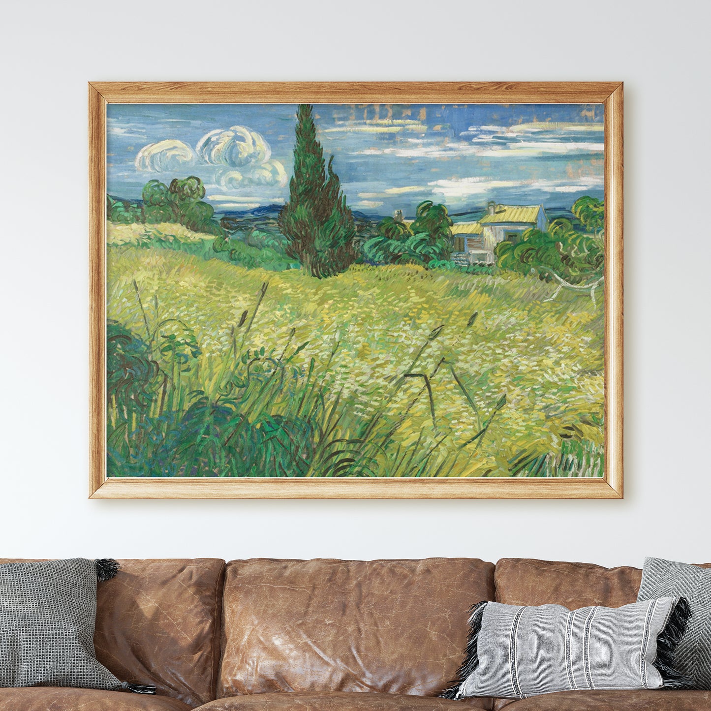Green Wheat Field with Cyprus (1889) by Van Gogh
