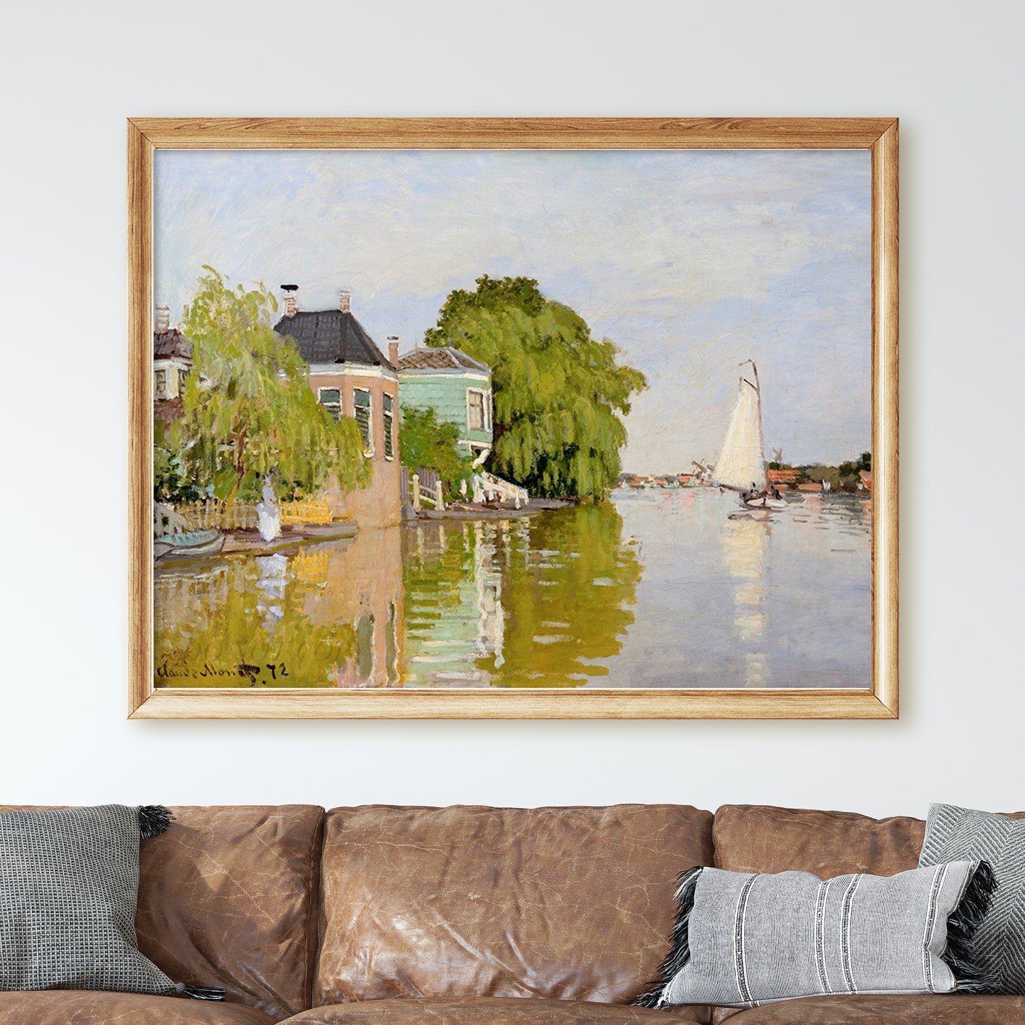 Houses on the Achterzaan (1871) by Claude Monet