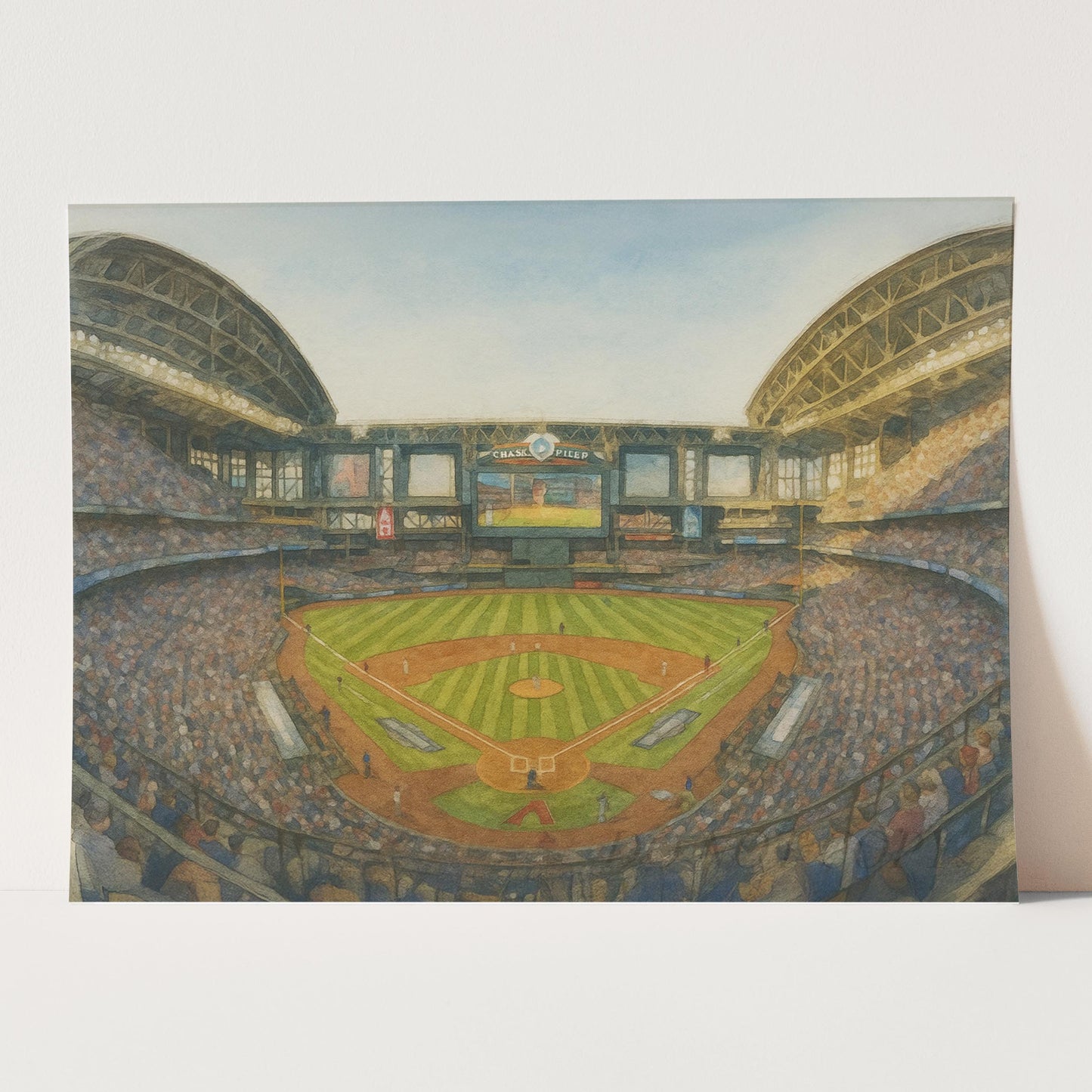 Chase Field Watercolor Painting