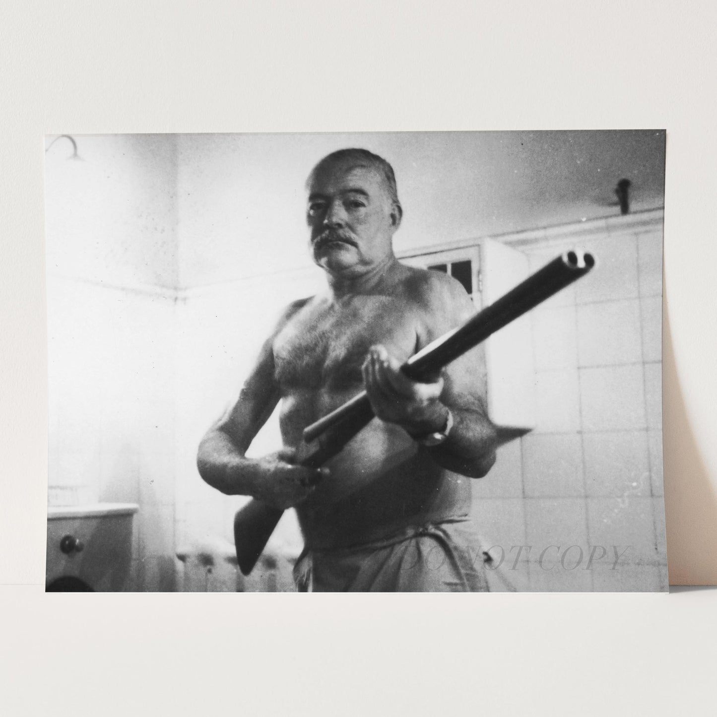 Ernest Hemingway With His Shotgun