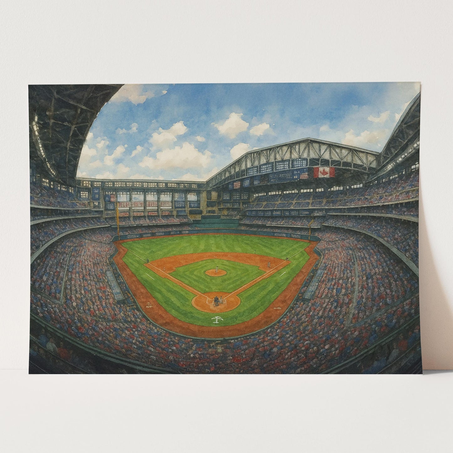 Globe Life Field Watercolor Painting