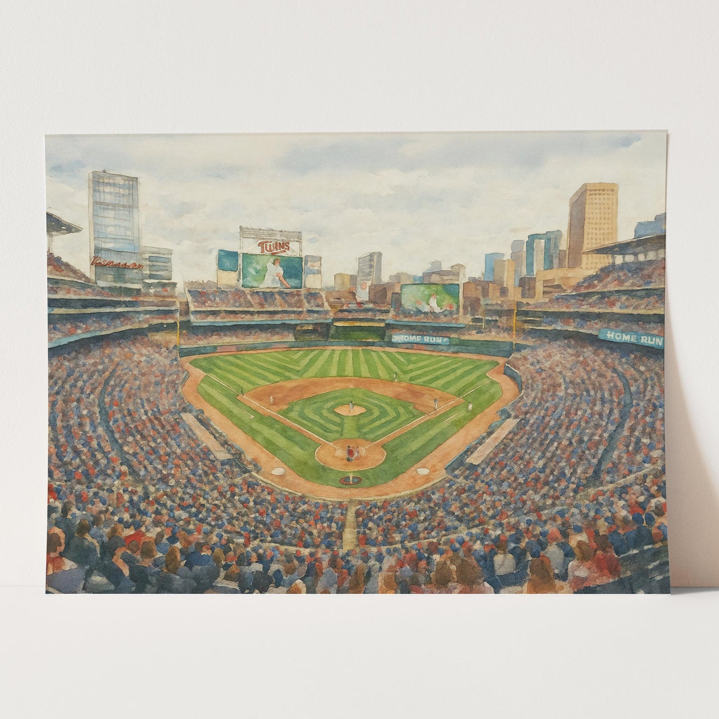 Target Field Watercolor Painting