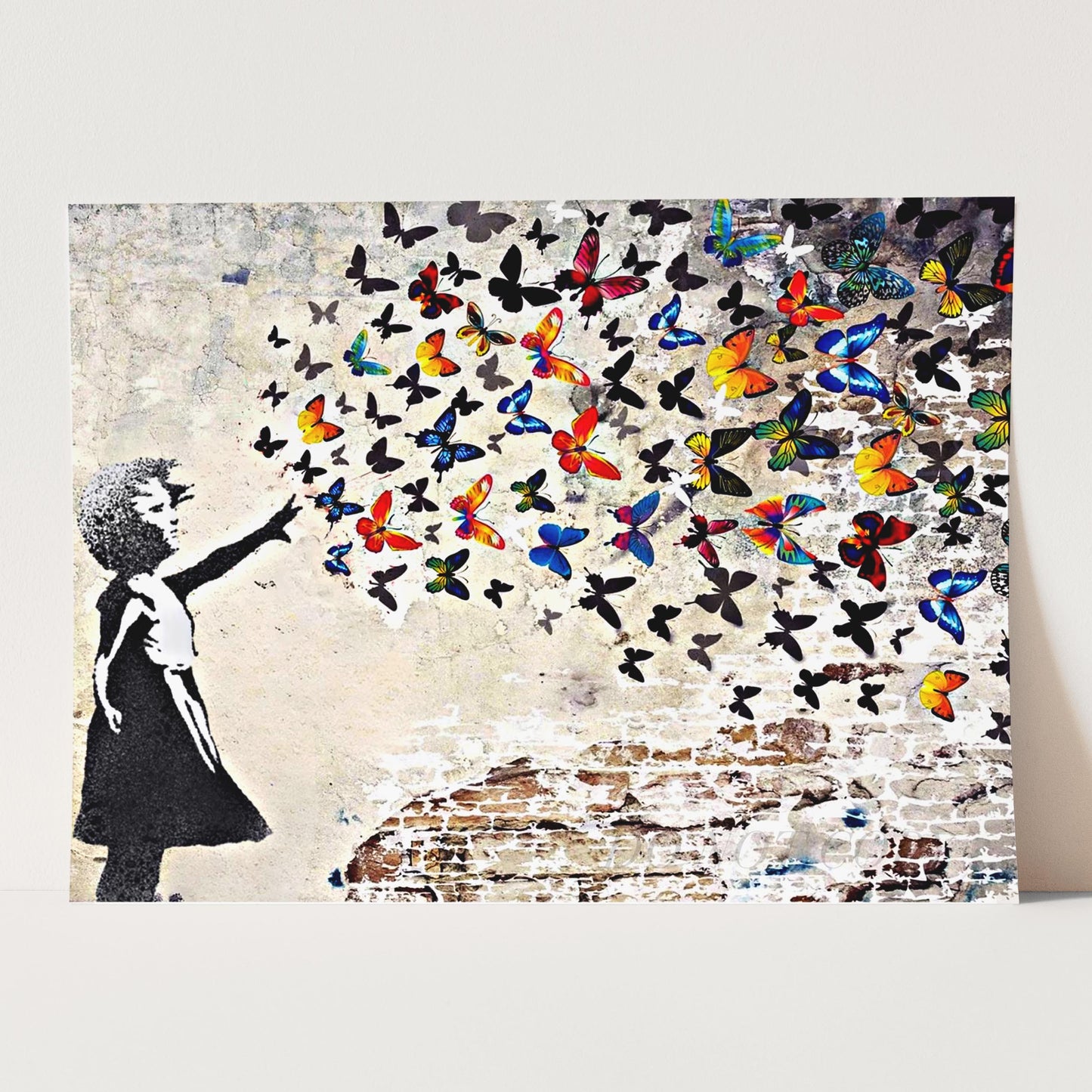 Banksy Butterfly Girl