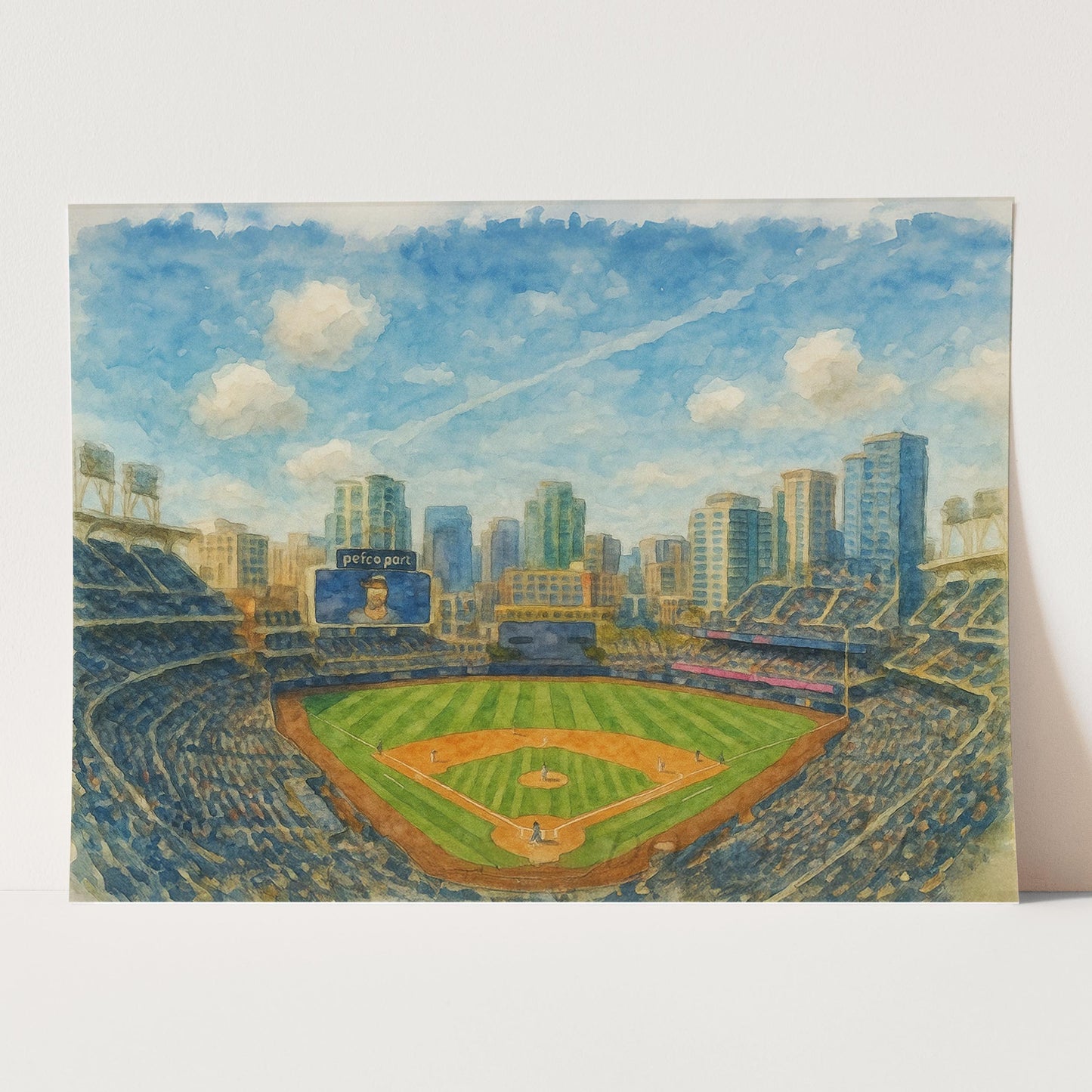Petco Park Watercolor Painting