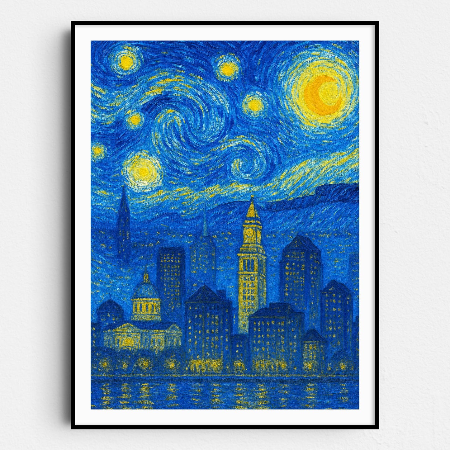 Boston As Van Gogh Starry Night