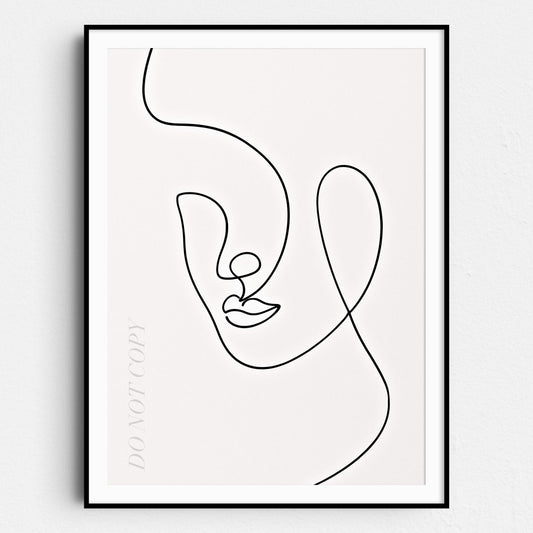 Face Of A Woman Line Art