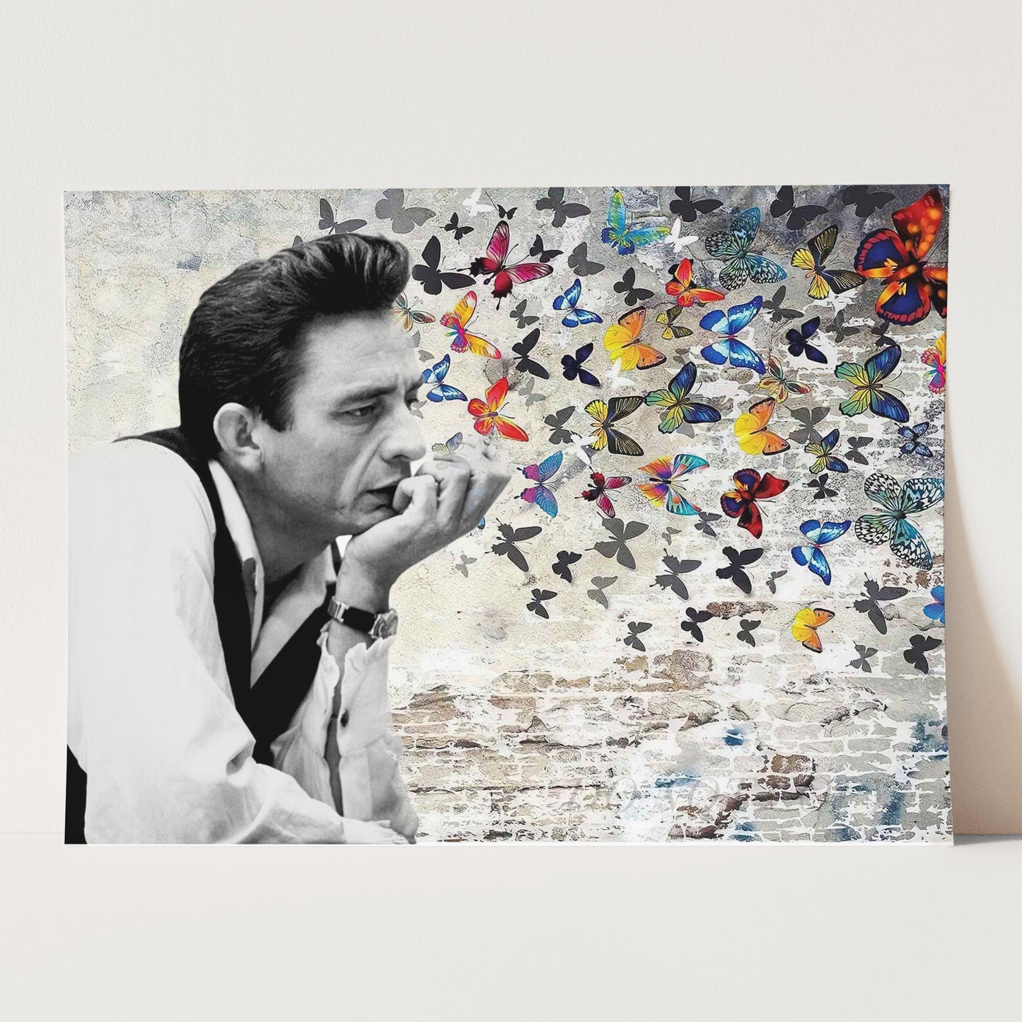 Johnny Cash Butterfly Banksy