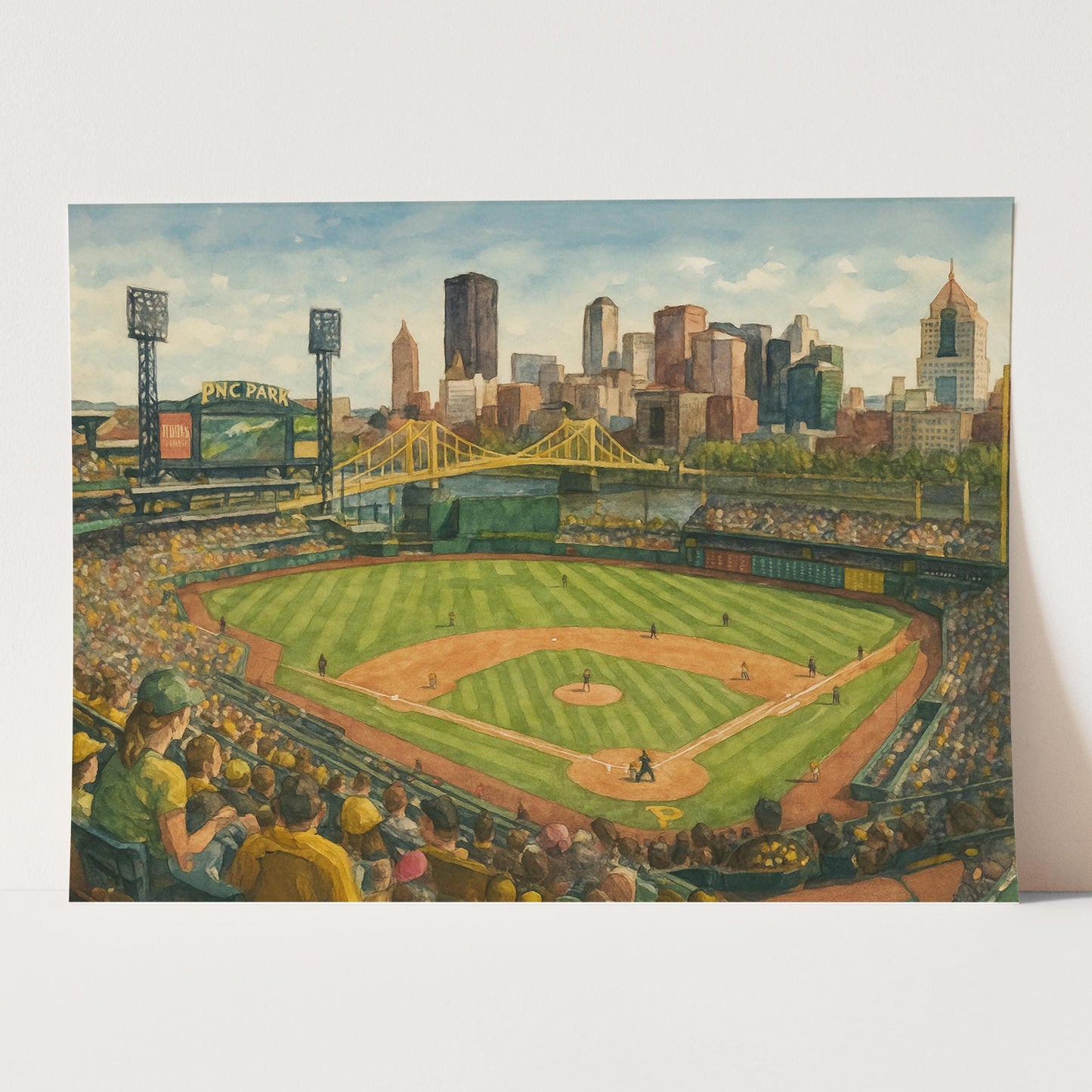 PNC Park Watercolor Painting