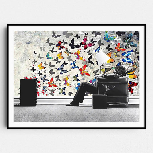 The Blown Away Guy Banksy Butterfly