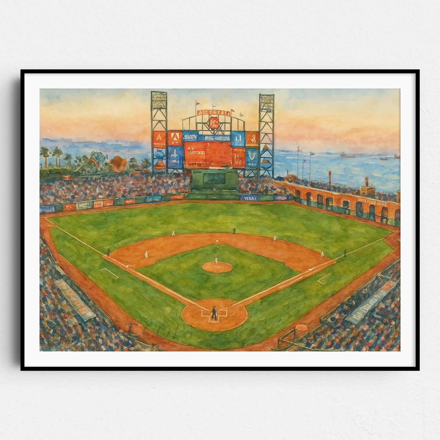 Oracle Park Watercolor Painting