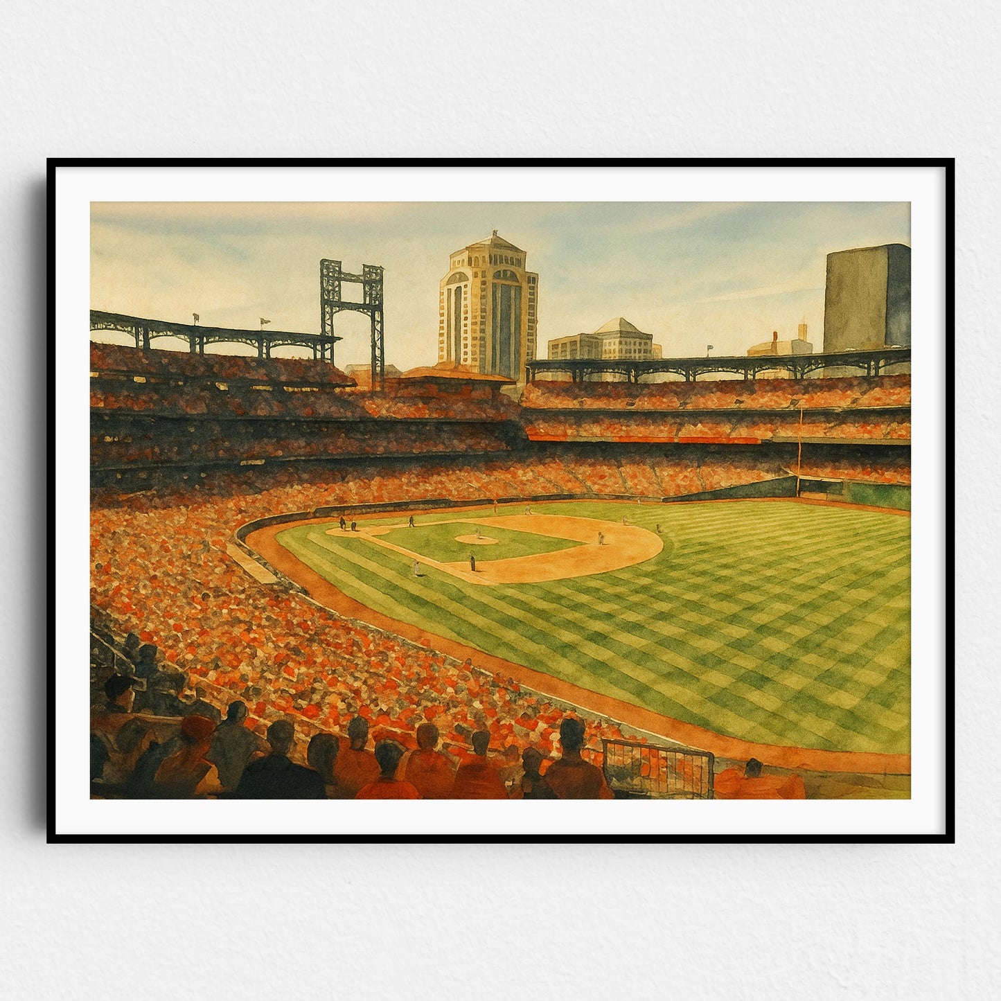 Busch Stadium Watercolor Painting