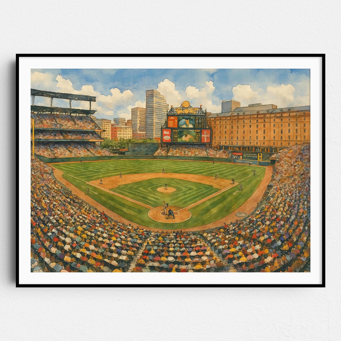 Oriole Park at Camden Yards Watercolor Painting