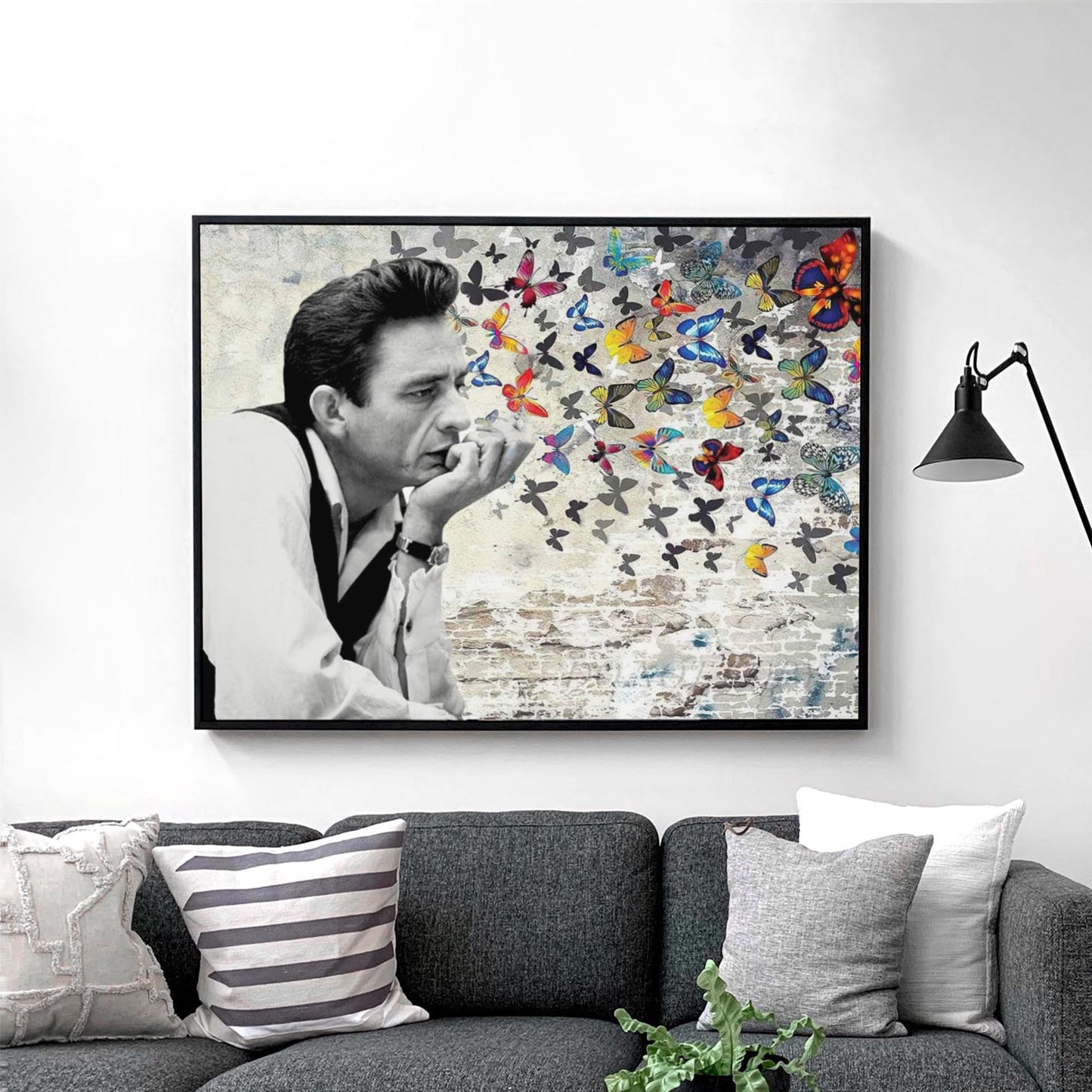 Johnny Cash Butterfly Banksy