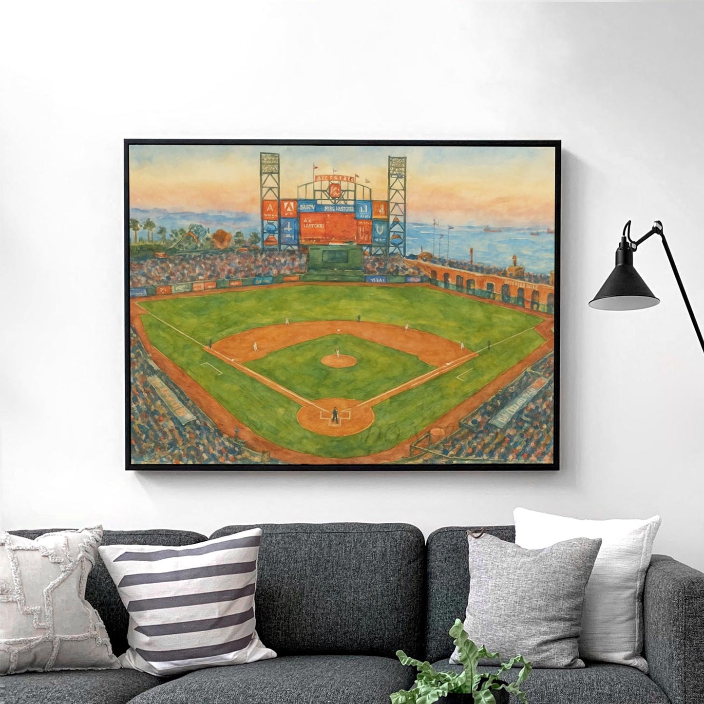 Oracle Park Watercolor Painting