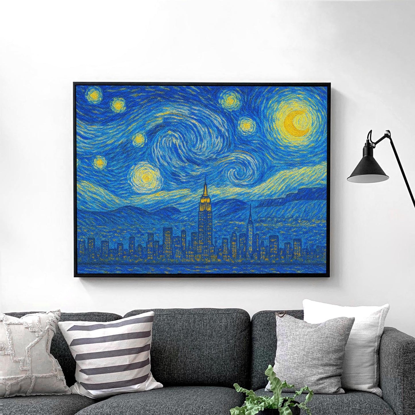 New York City Skyline Van Gogh Starry Night
