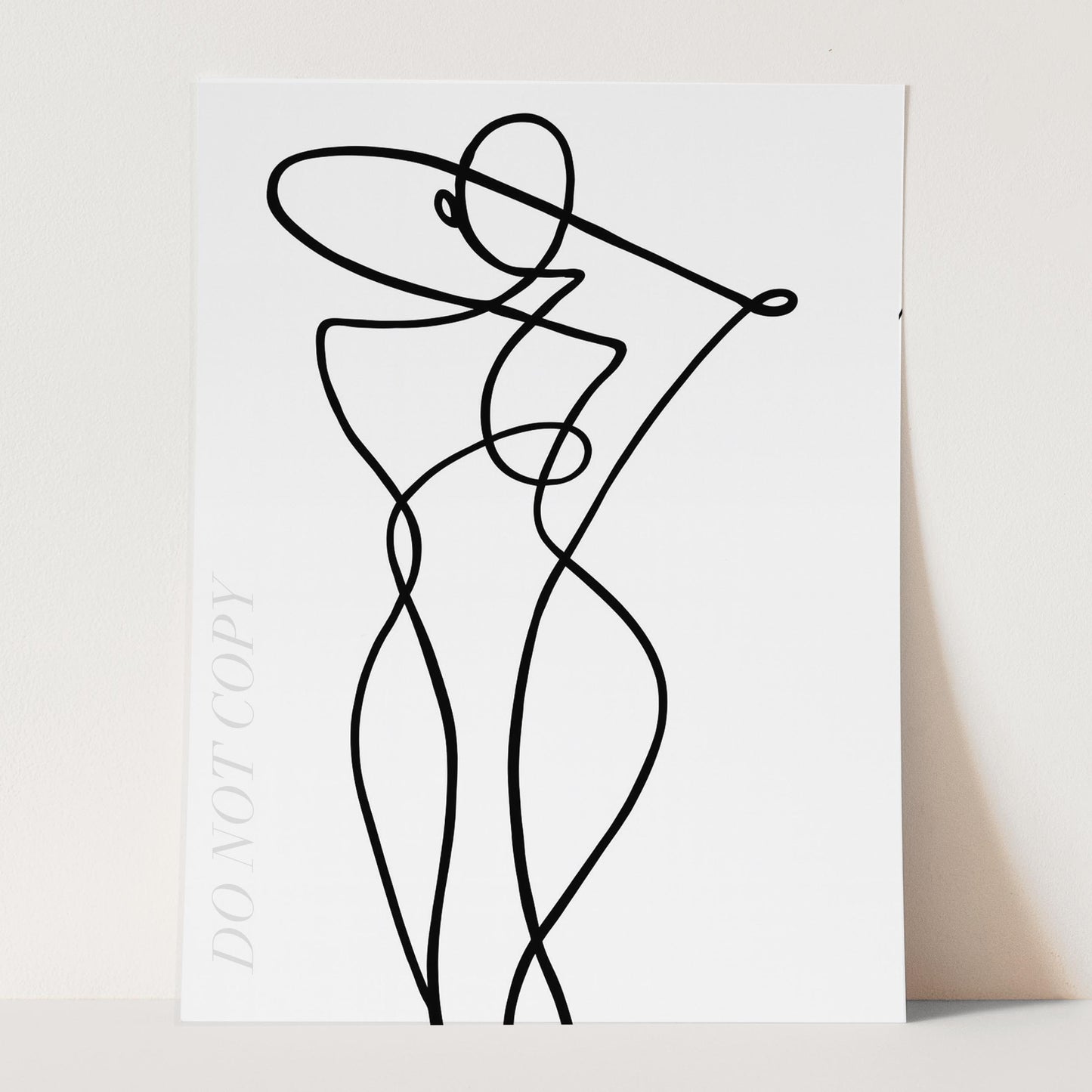 Stylish Woman Line Art