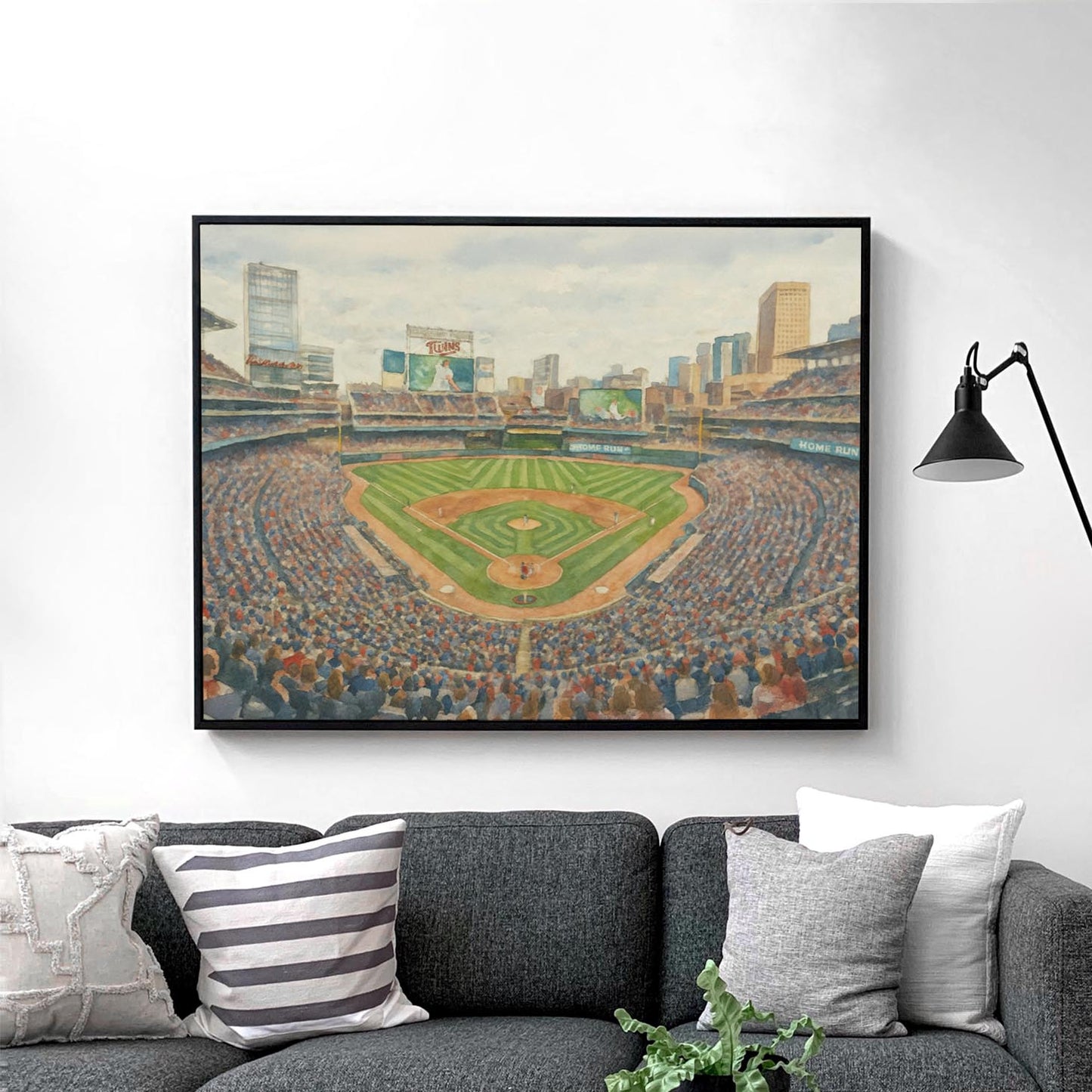 Target Field Watercolor Painting