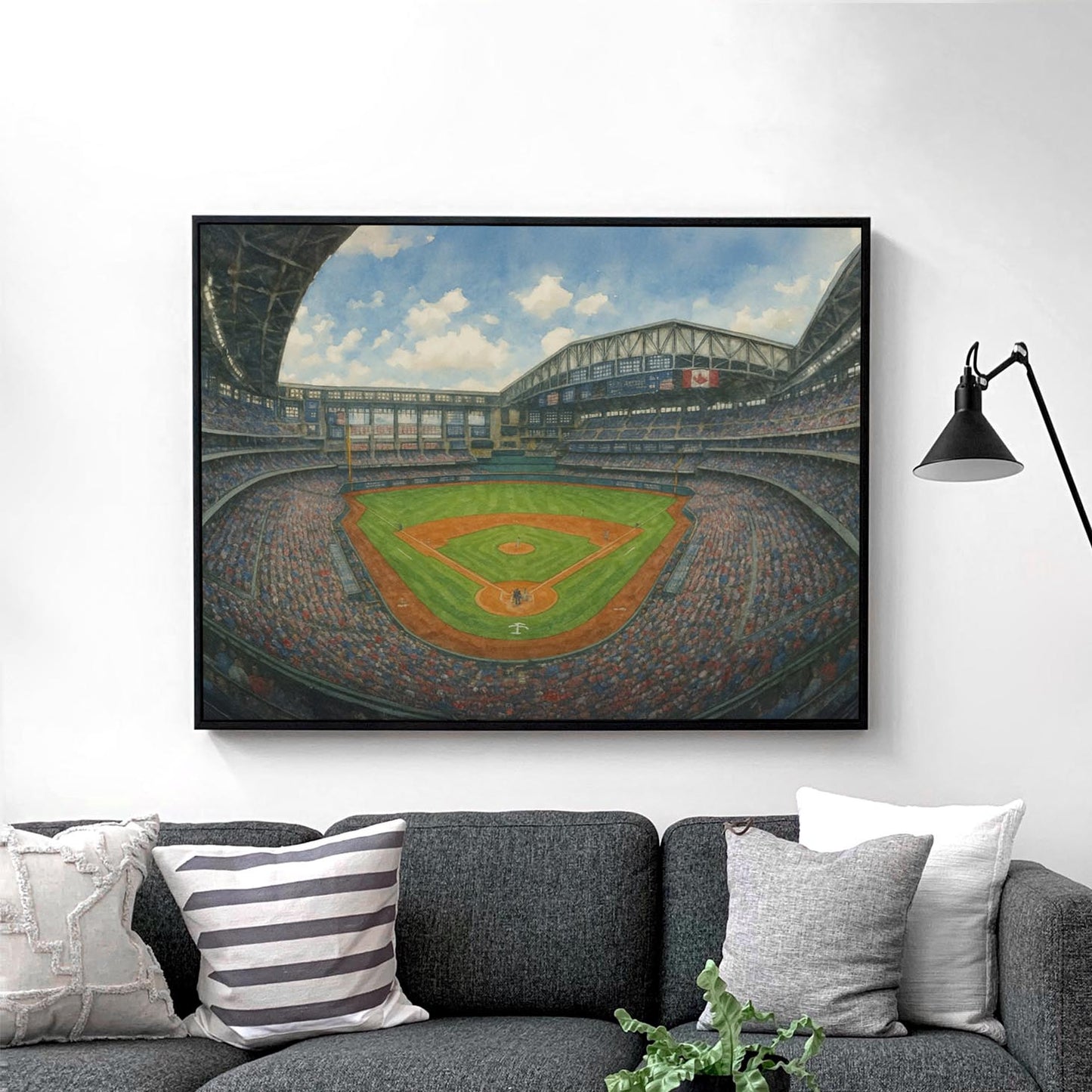 Globe Life Field Watercolor Painting