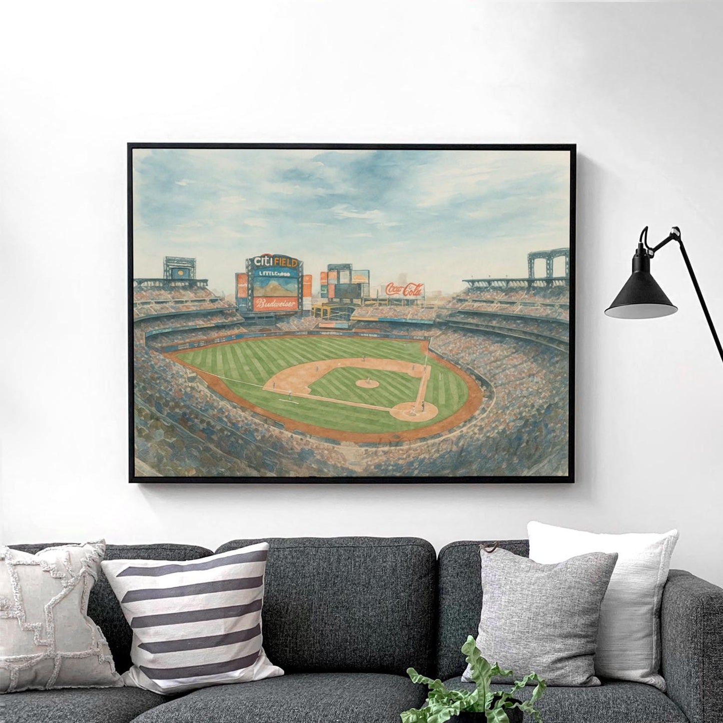 Citi Field Watercolor Painting