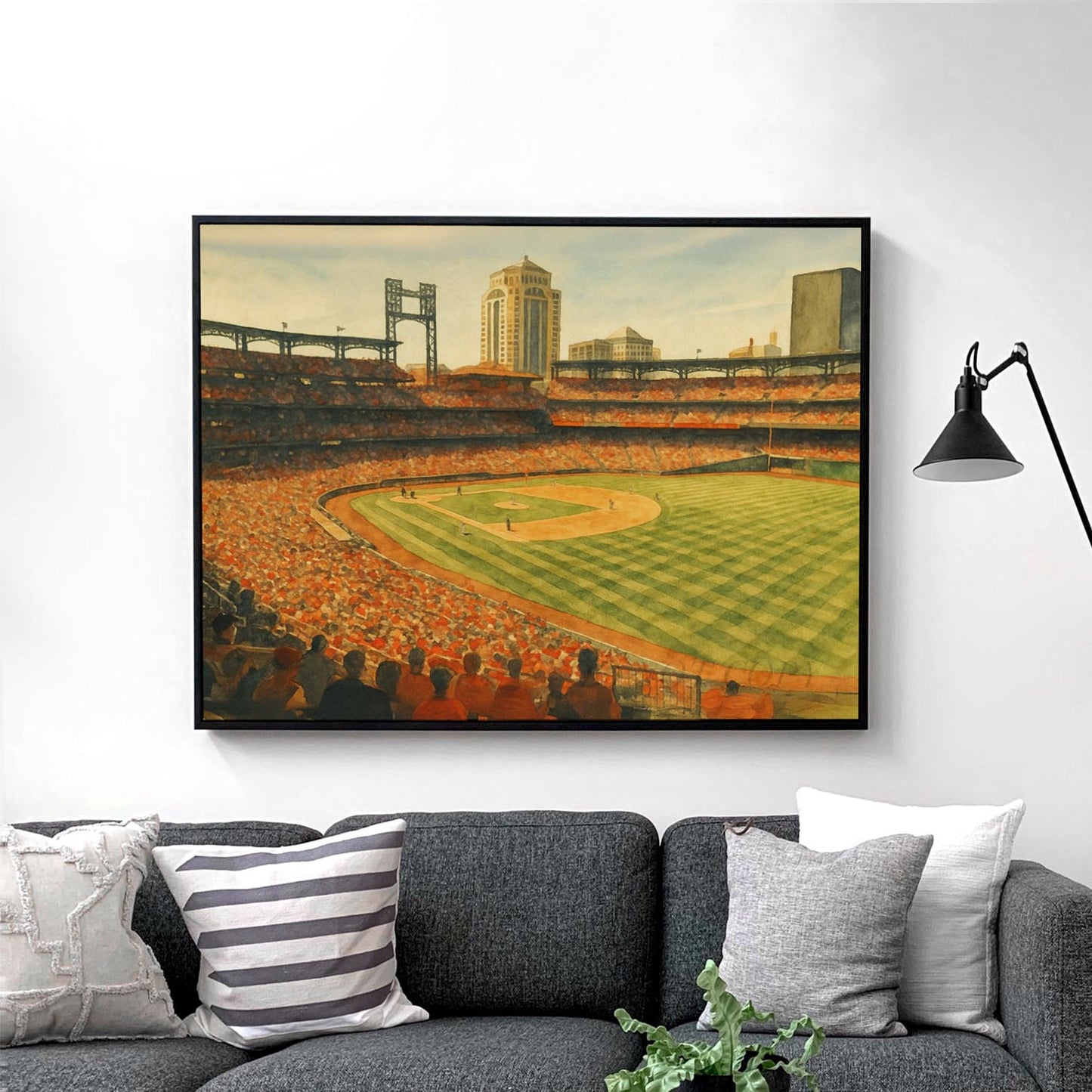 Busch Stadium Watercolor Painting