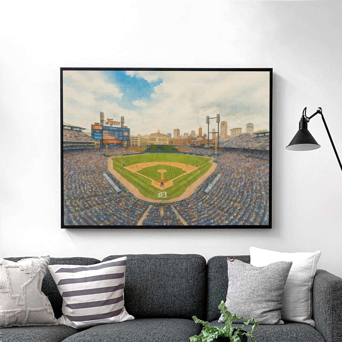 Comerica Park Watercolor Painting