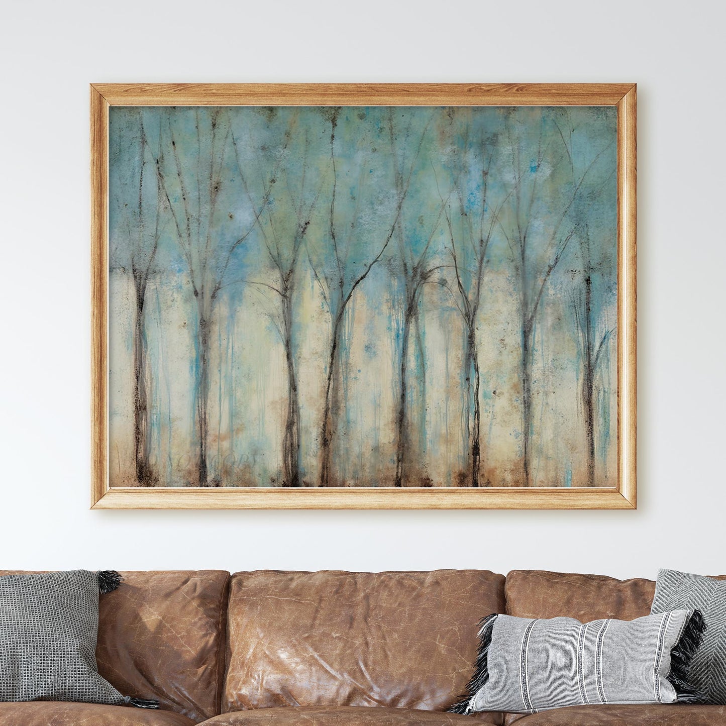 Blue Forest Abstract Trees