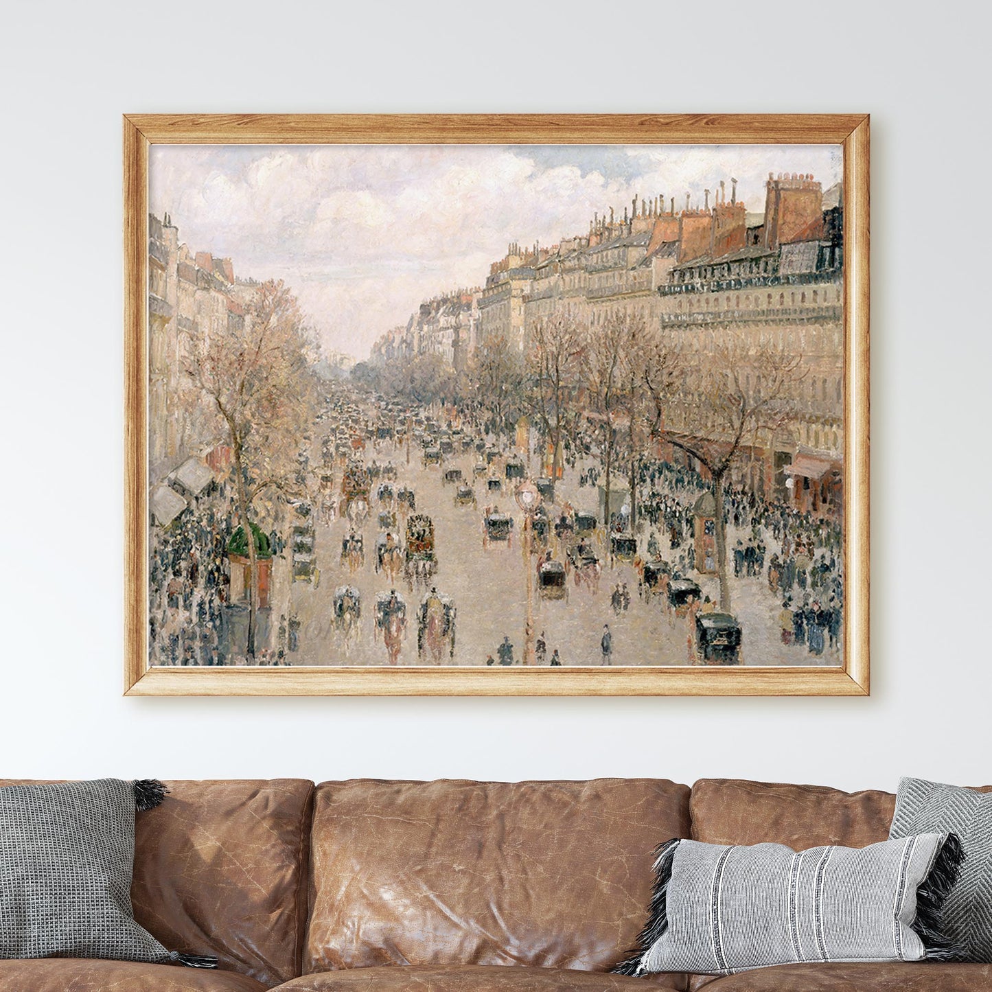 Boulevard Montmartre Afternoon, Sunshine (1897) by Camille Pissarro