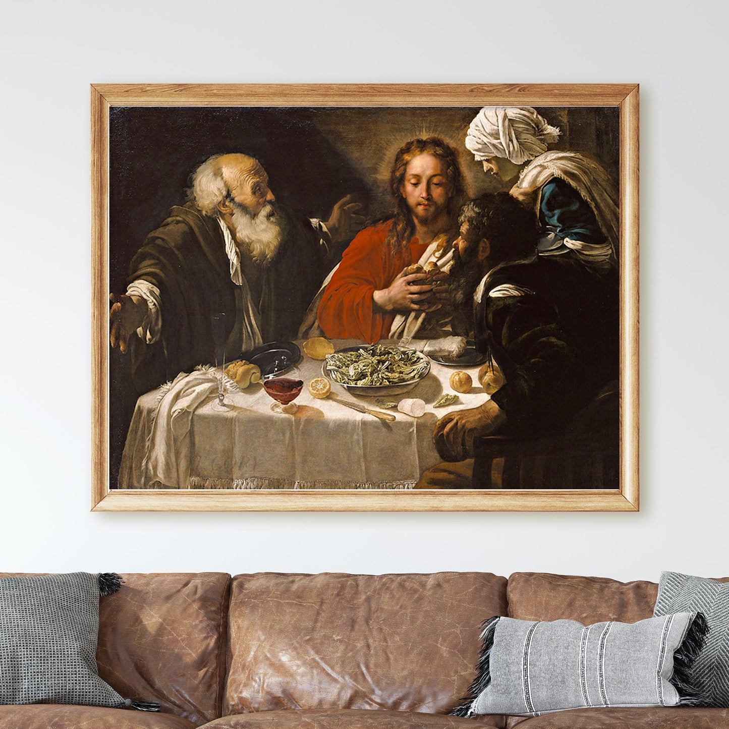 Christ And The Disciples In Emmaus by Caravaggio