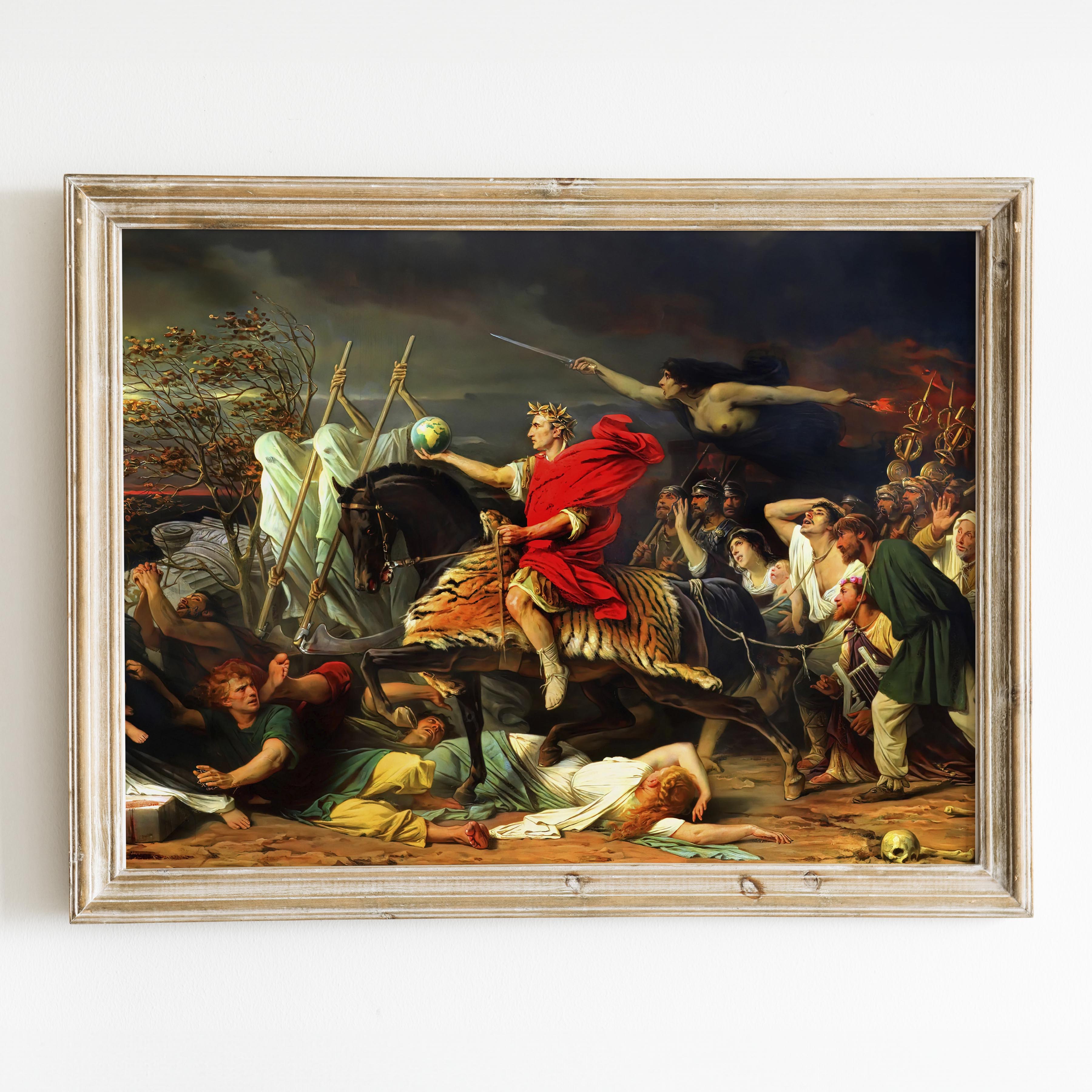 Caesar Crosses the Rubicon 1875 Adolphe Yvon Wall Art Poster