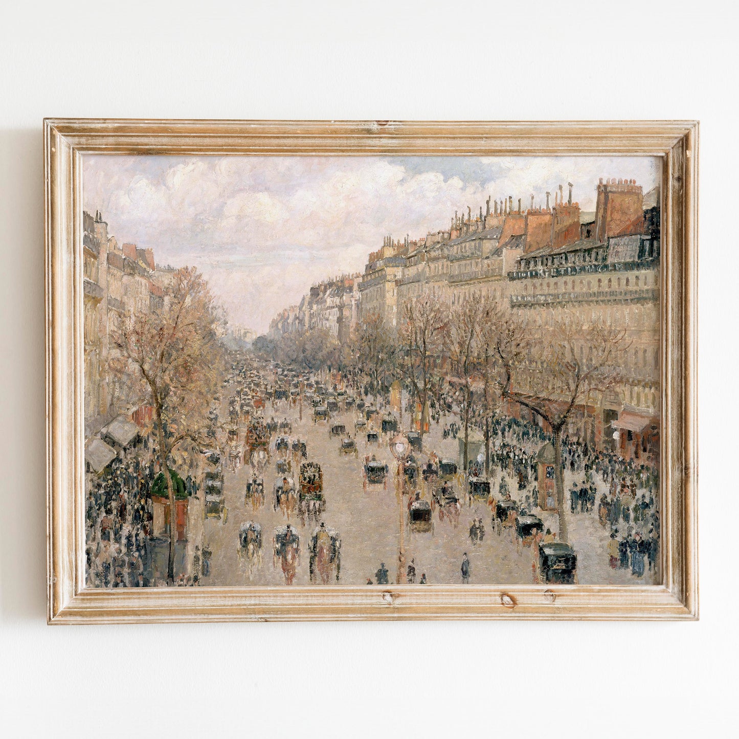 Boulevard Montmartre Afternoon, Sunshine (1897) by Camille Pissarro