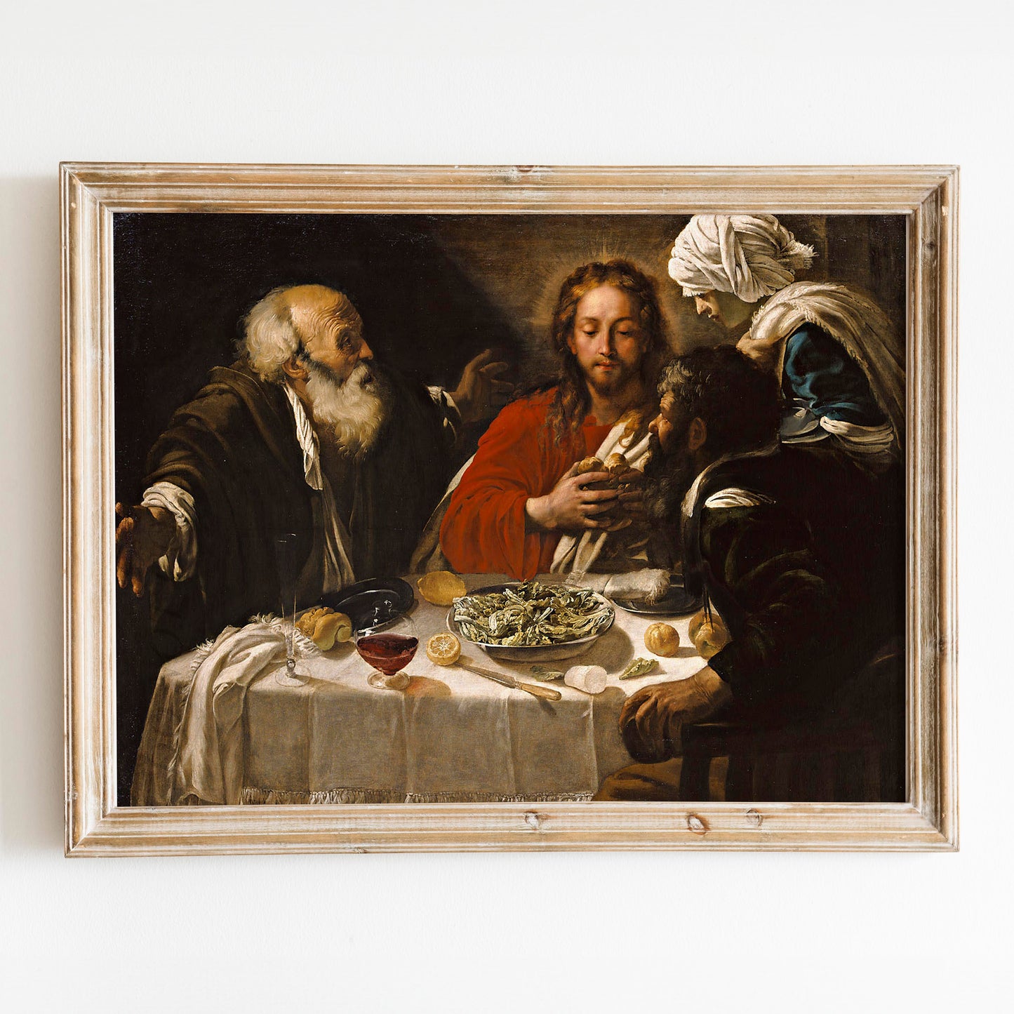 Christ And The Disciples In Emmaus by Caravaggio