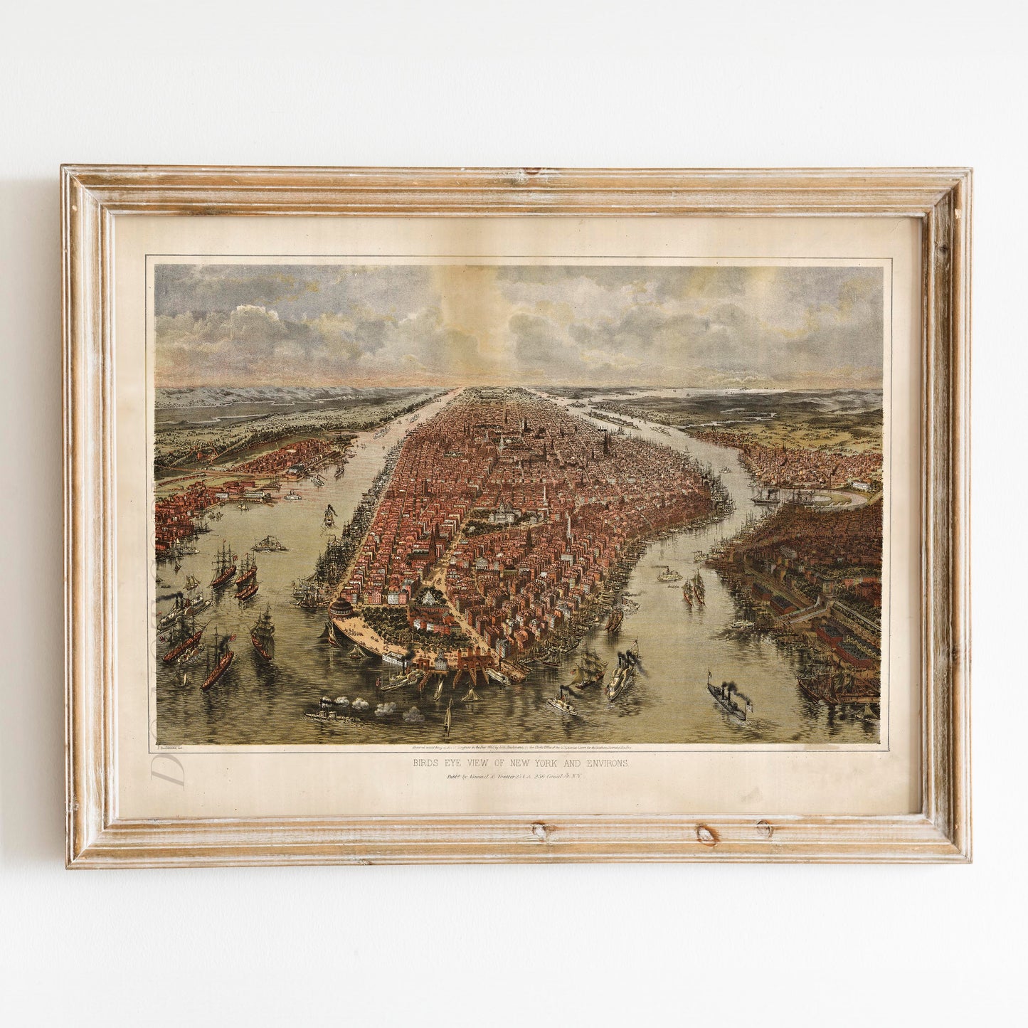 Old Map of NYC - New York City 1865