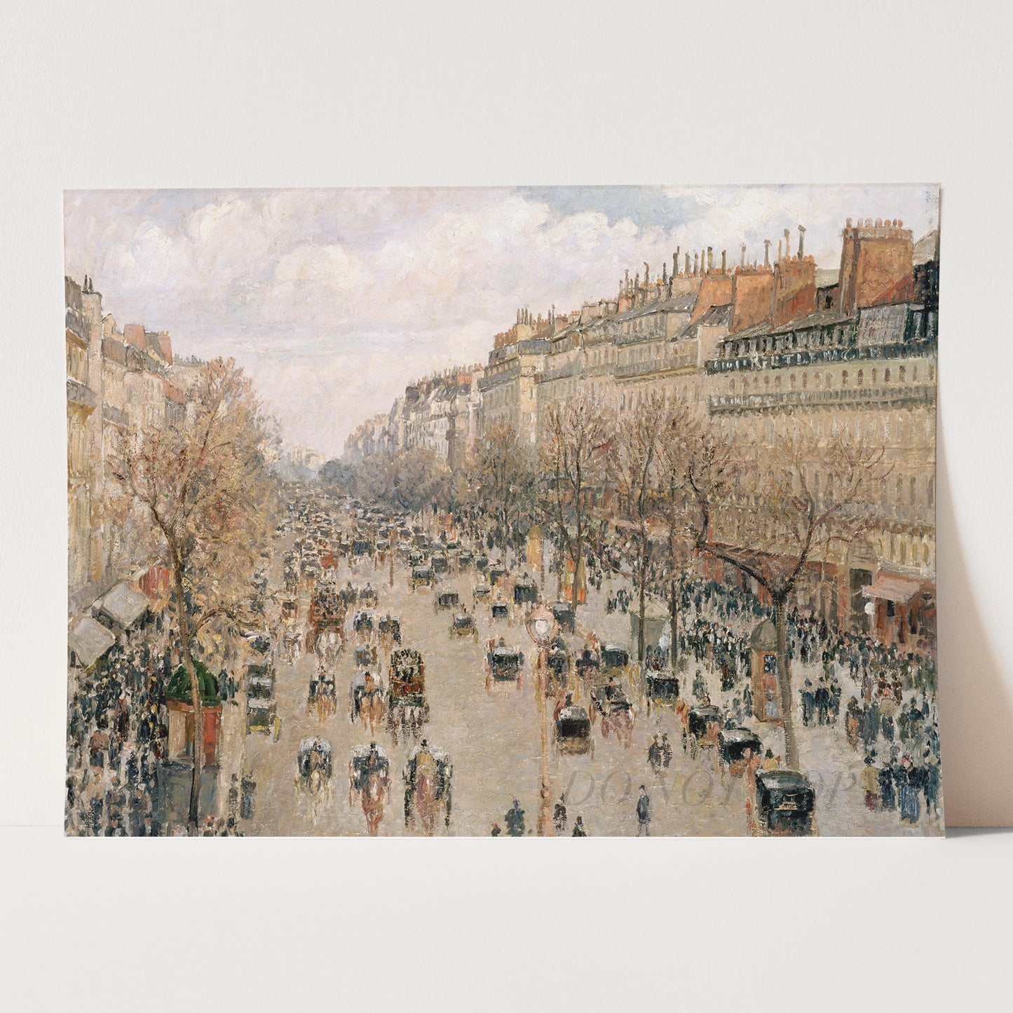 Boulevard Montmartre Afternoon, Sunshine (1897) by Camille Pissarro
