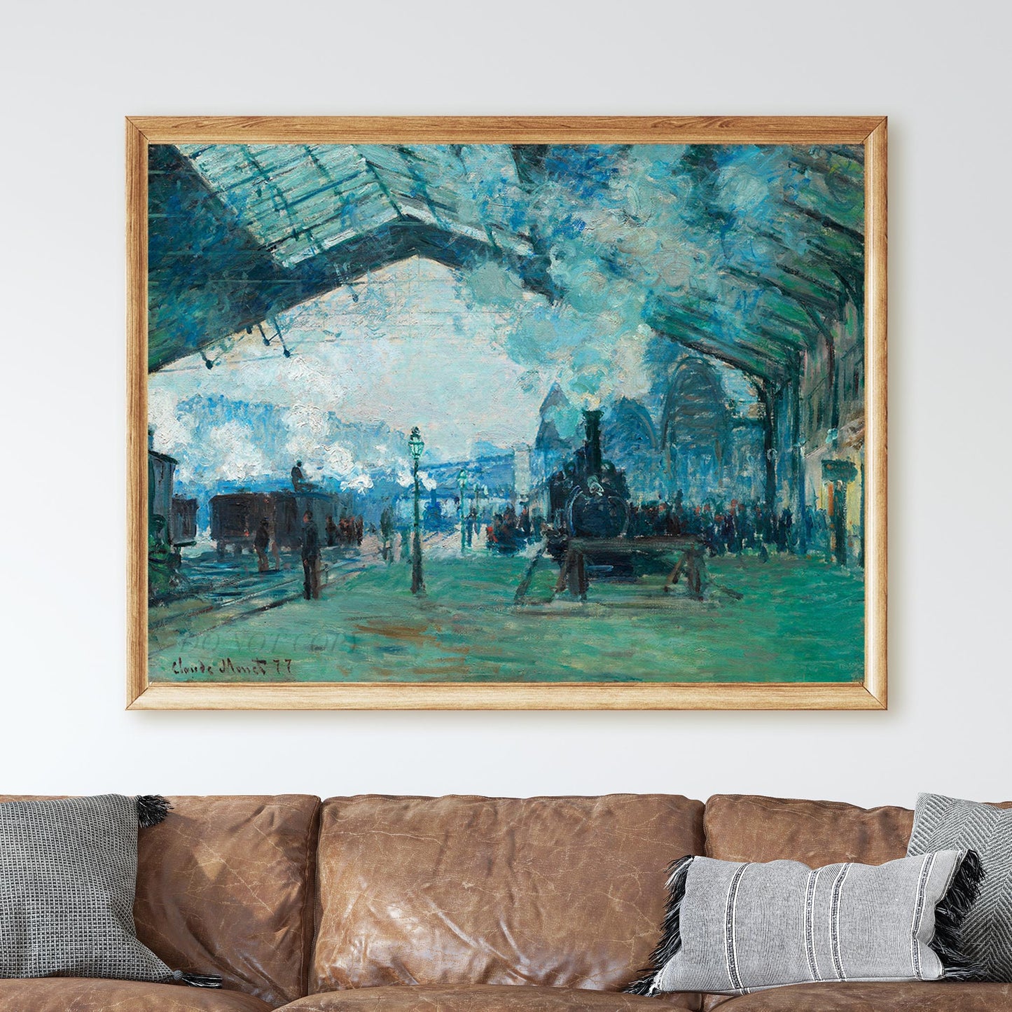 Arrival of the Normandy Train, Gare Saint-Lazare (1887) by Claude Monet