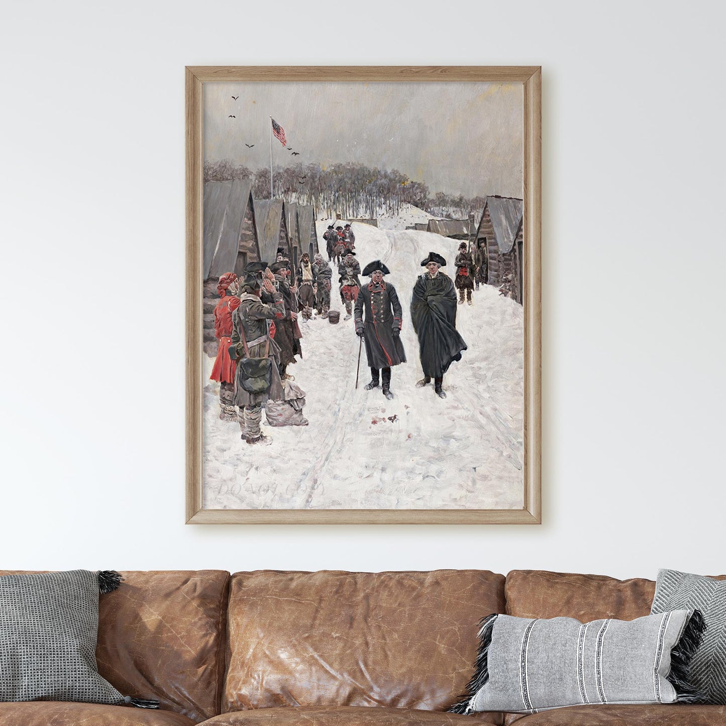 Washington and Von Steuben at Valley Forge by Howard Pyle