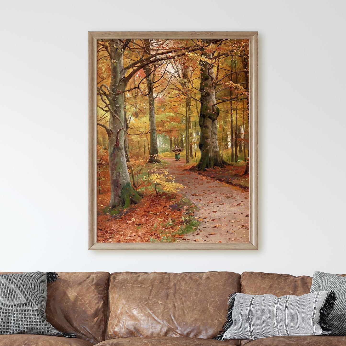 A Beech Forest in Autumn 1920s Danish Fall Landscape