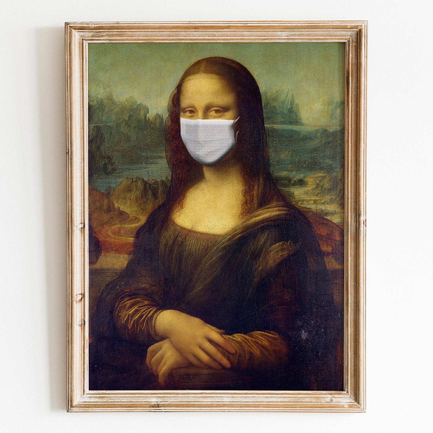 Mona Lisa Wearing A Face Mask