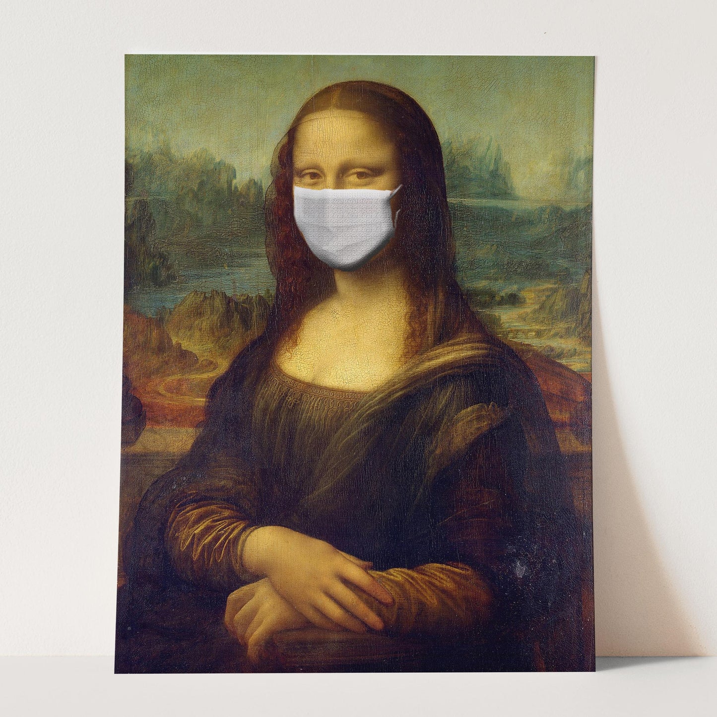 Mona Lisa Wearing A Face Mask