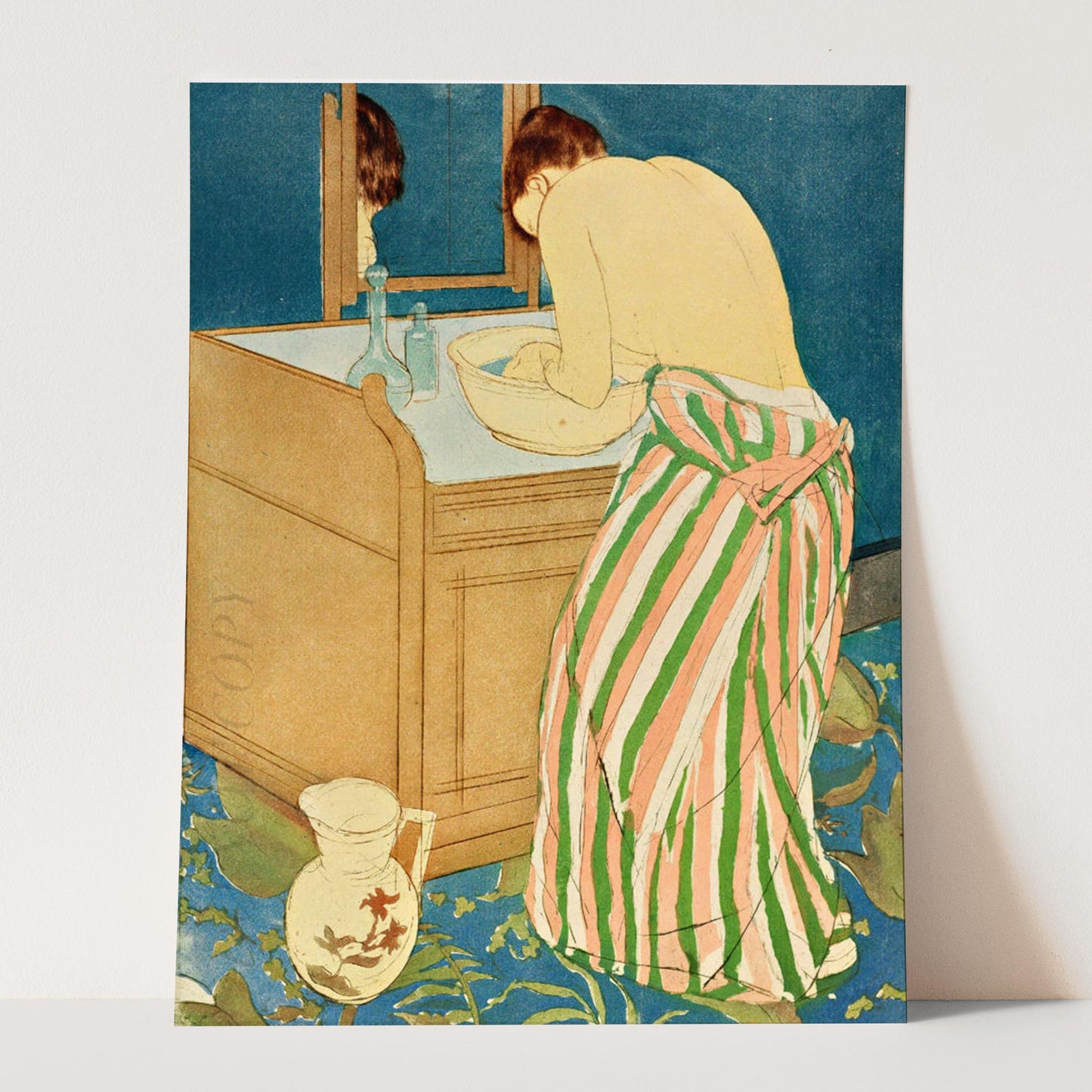 Woman Bathing by Mary Cassatt