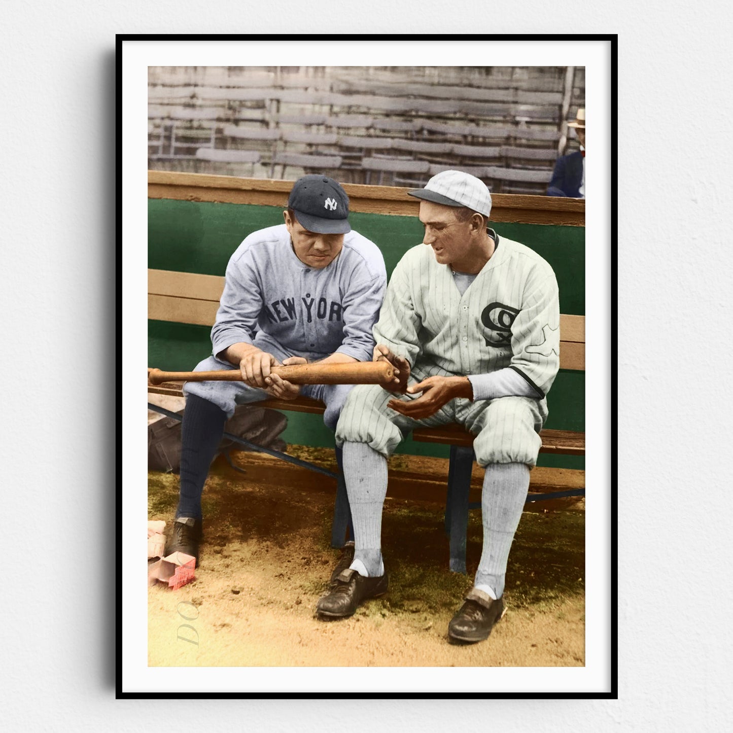 Babe Ruth with Shoeless Joe Jackson