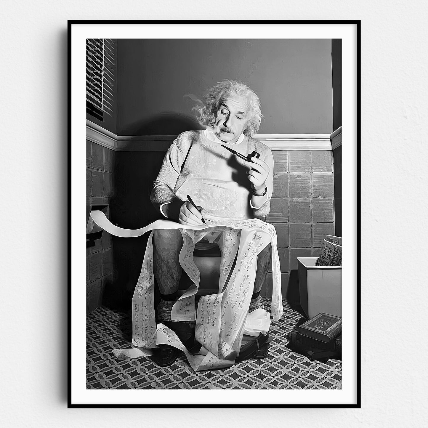 Albert Einstein On The Toilet
