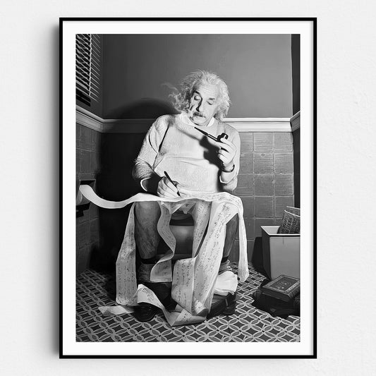 Albert Einstein On The Toilet