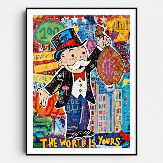 Banksy Monopoly Man - The World Is Yours