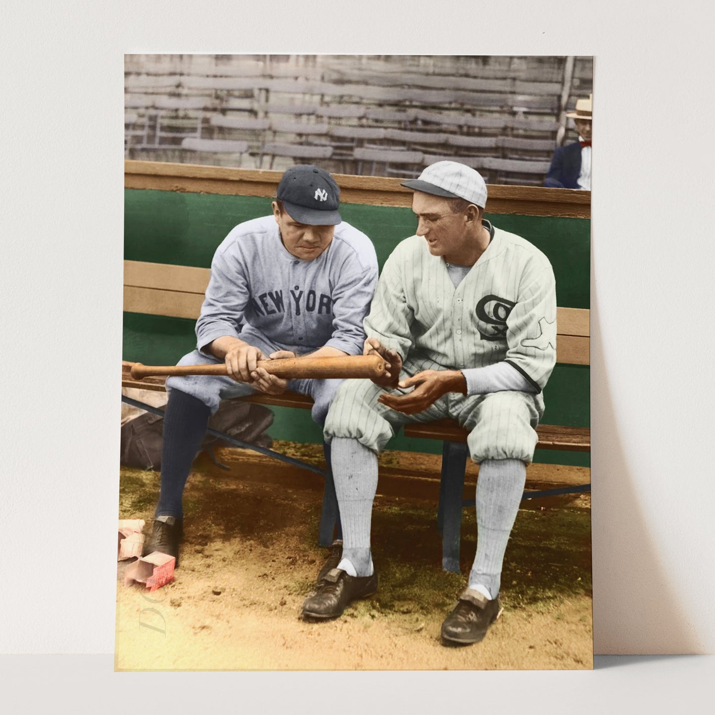 Babe Ruth with Shoeless Joe Jackson