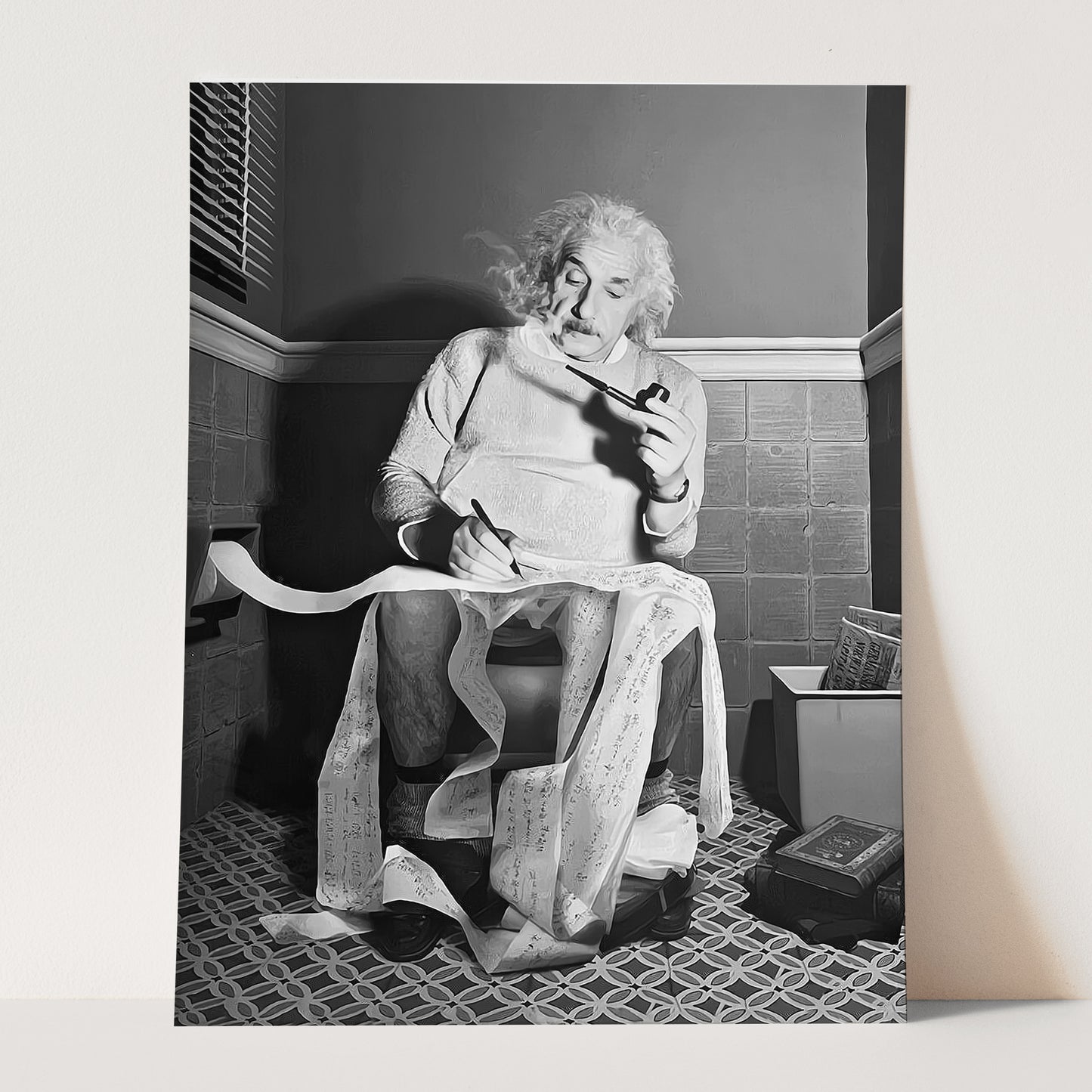 Albert Einstein On The Toilet