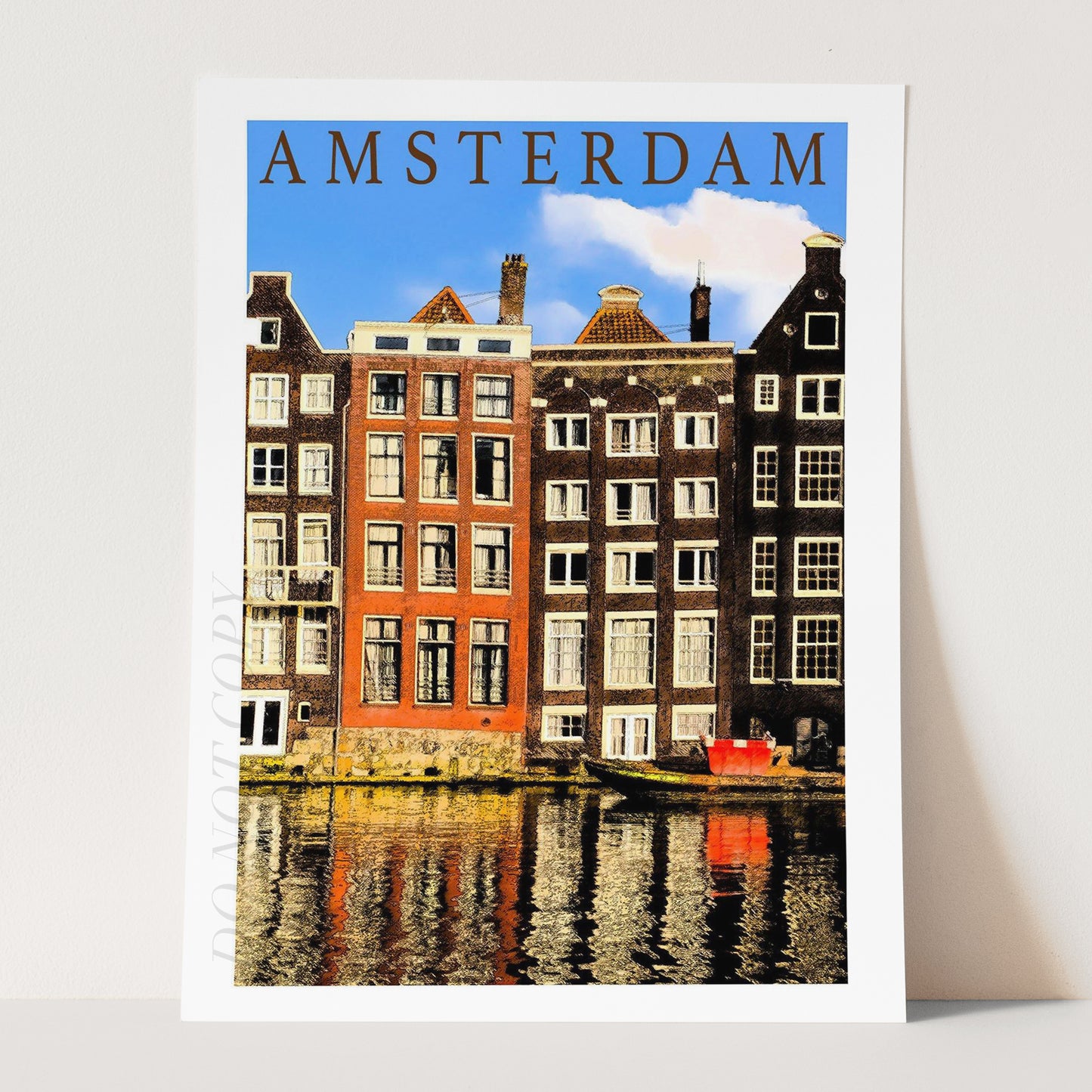 Amsterdam Travel Poster