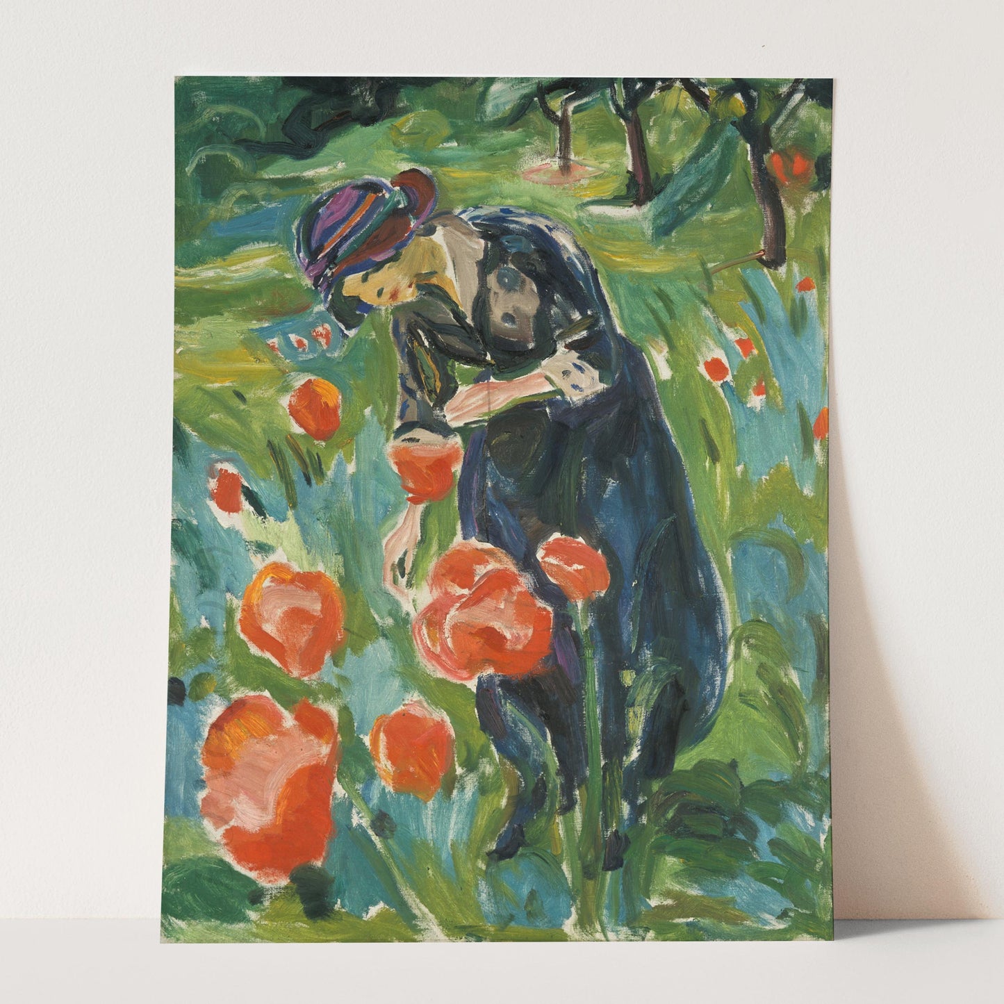 Woman with Poppies by Edvard Munch