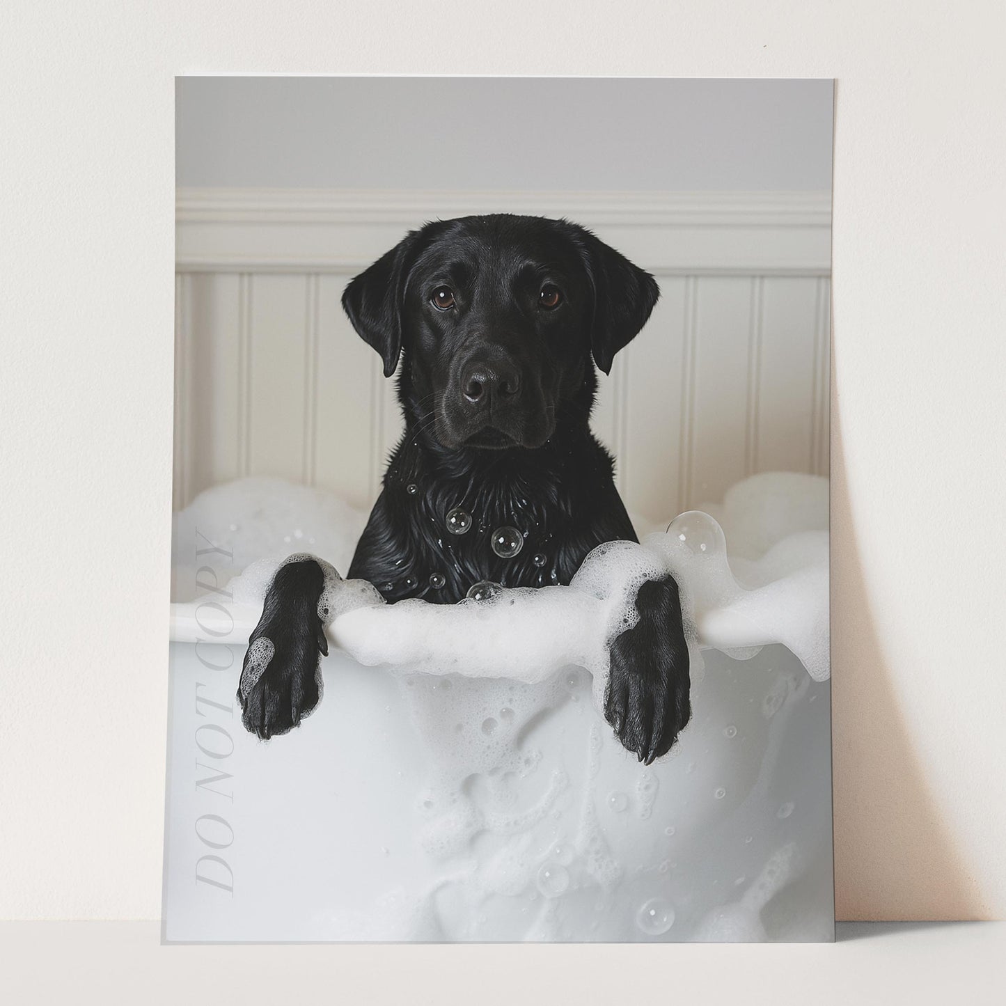 Black Labrador Dog Bubble Bath