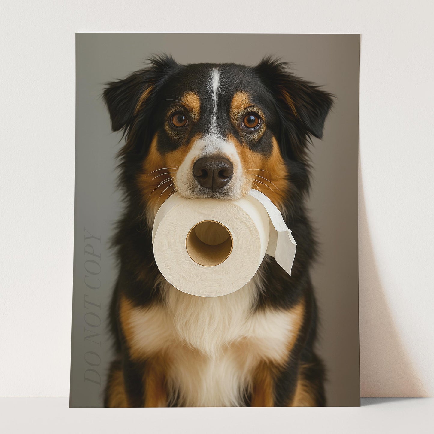 Miniature American Shepherd Dog Toilet Paper